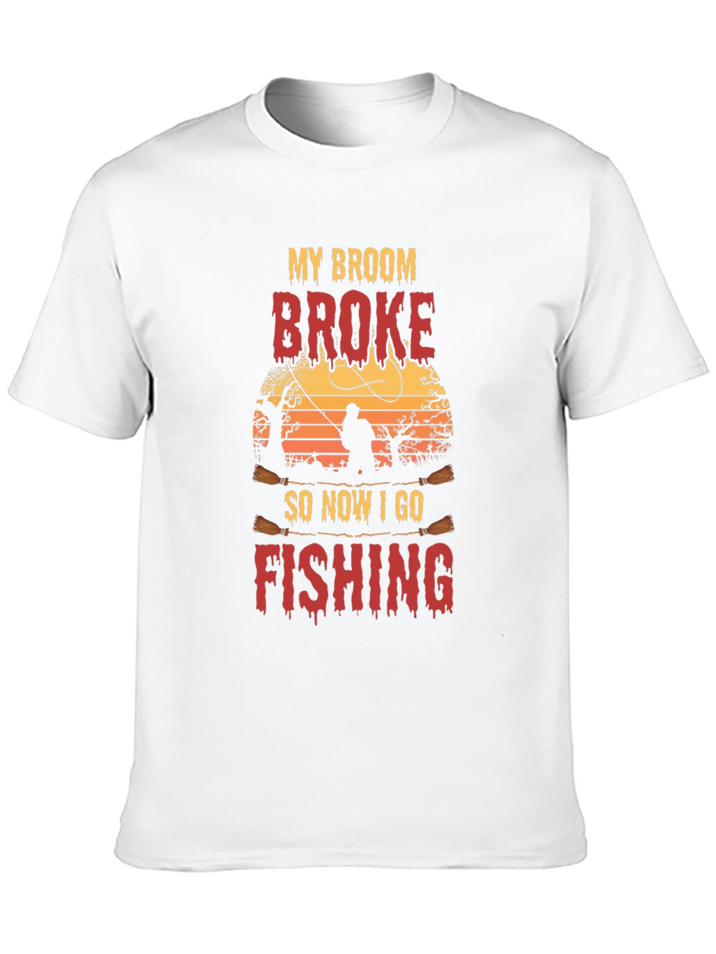 My Broom Broke Fishing T-Shirt