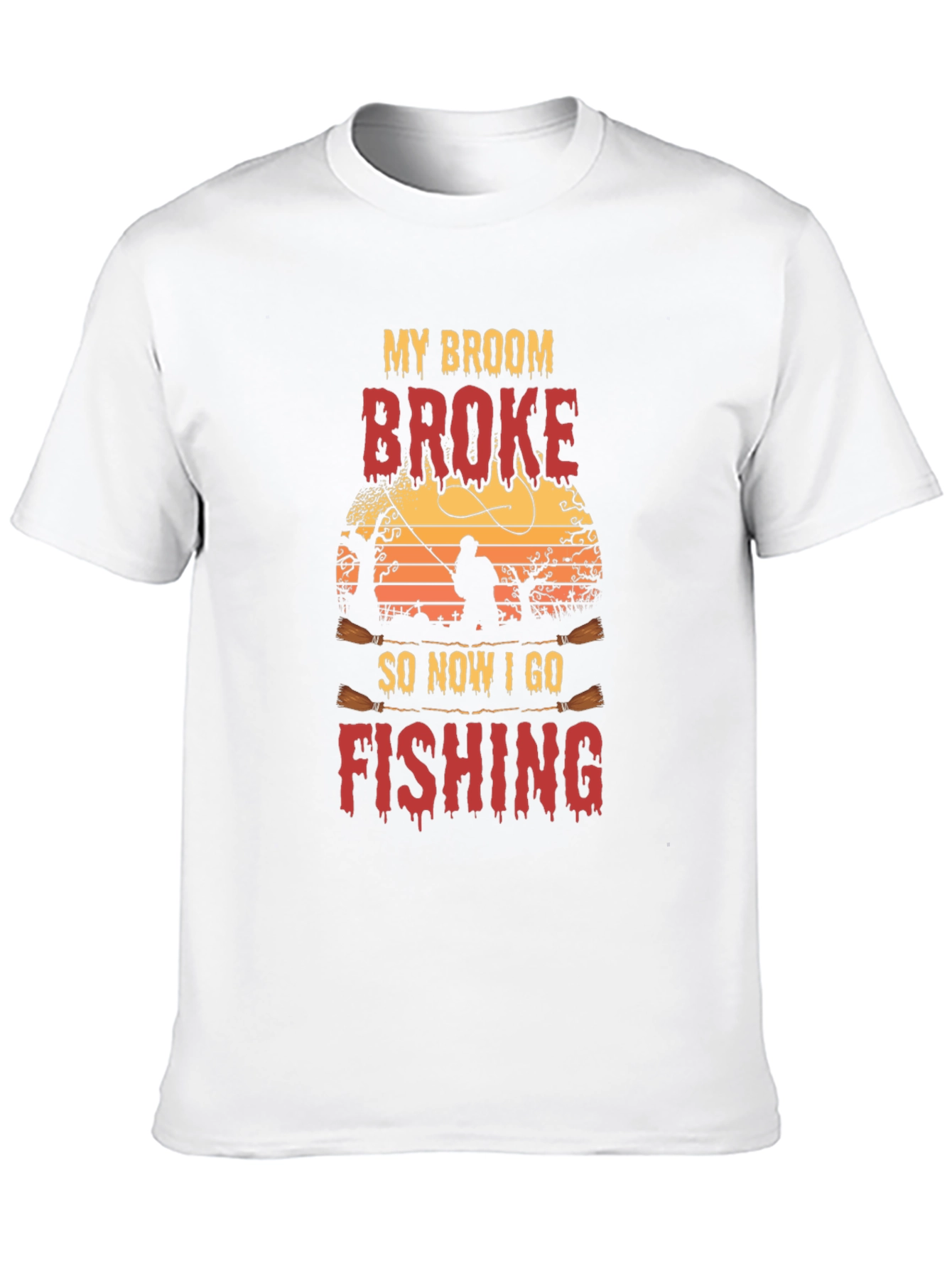 My Broom Broke Fishing T-Shirt
