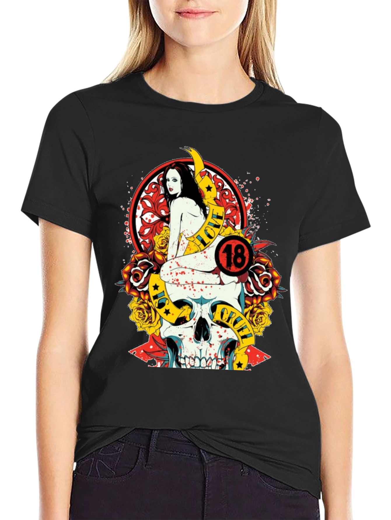 Skull & Roses Graphic Tee