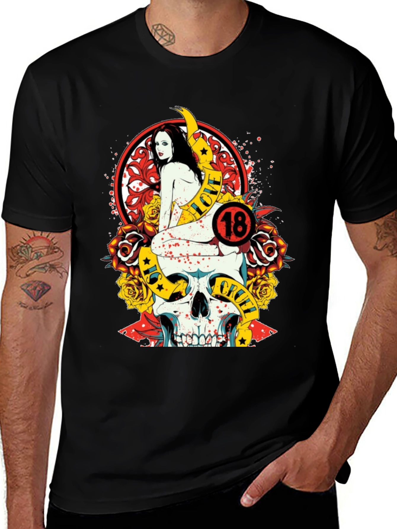Skull & Roses Graphic Tee