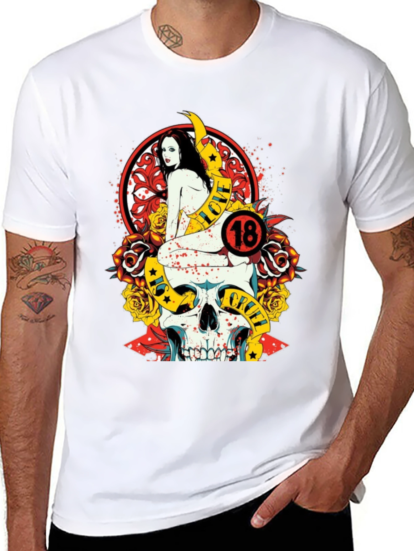 Skull & Roses Graphic Tee