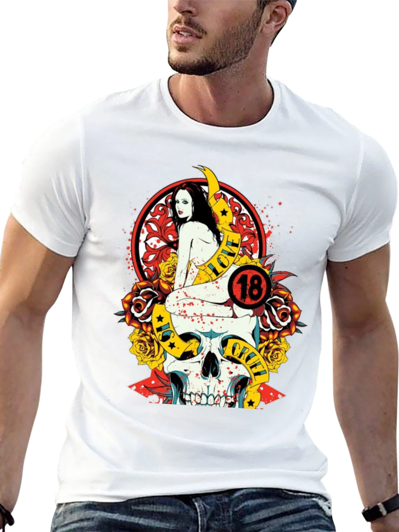 Skull & Roses Graphic Tee