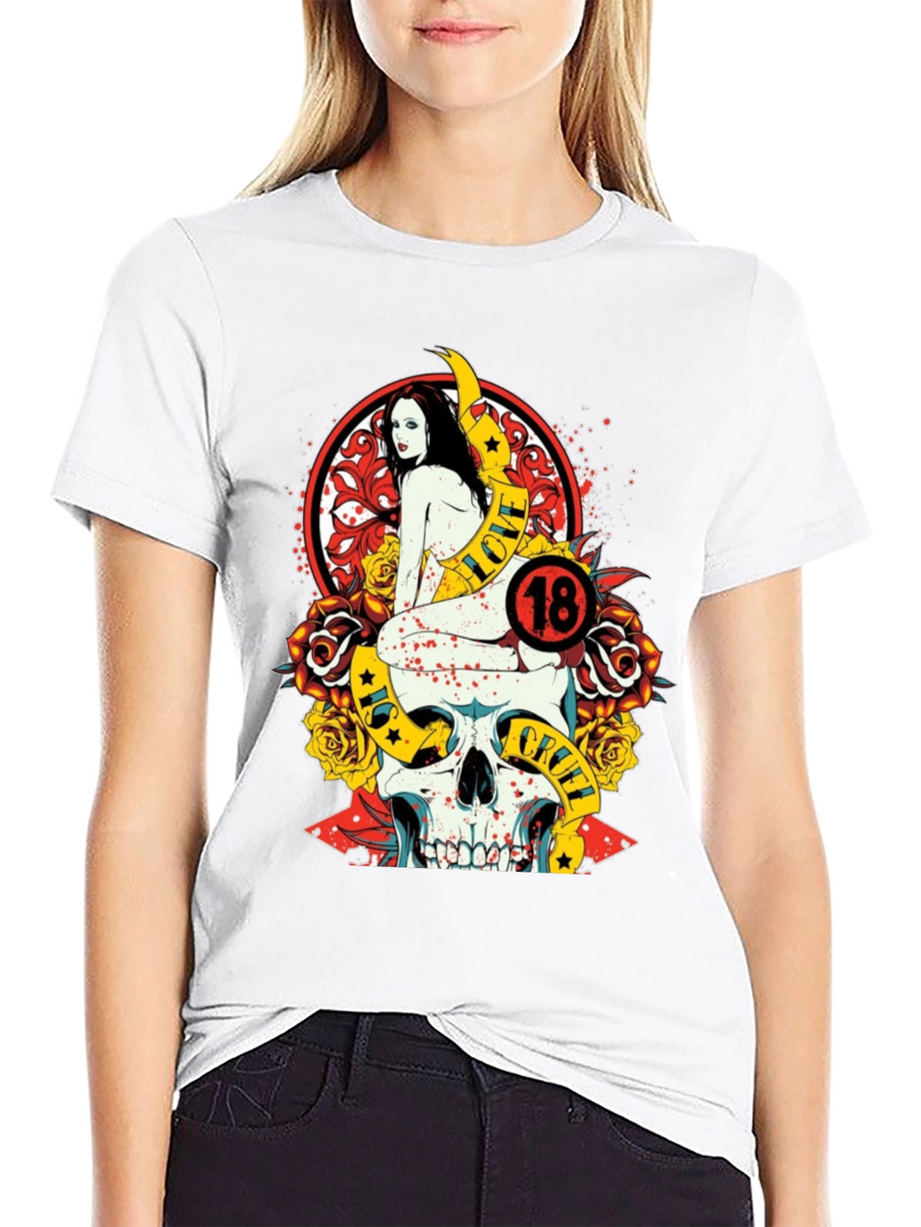 Skull & Roses Graphic Tee