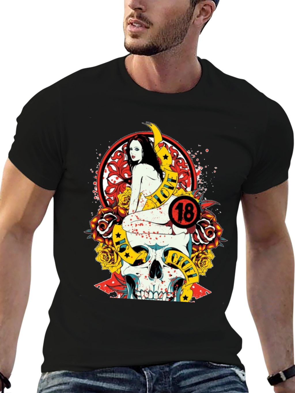 Skull & Roses Graphic Tee
