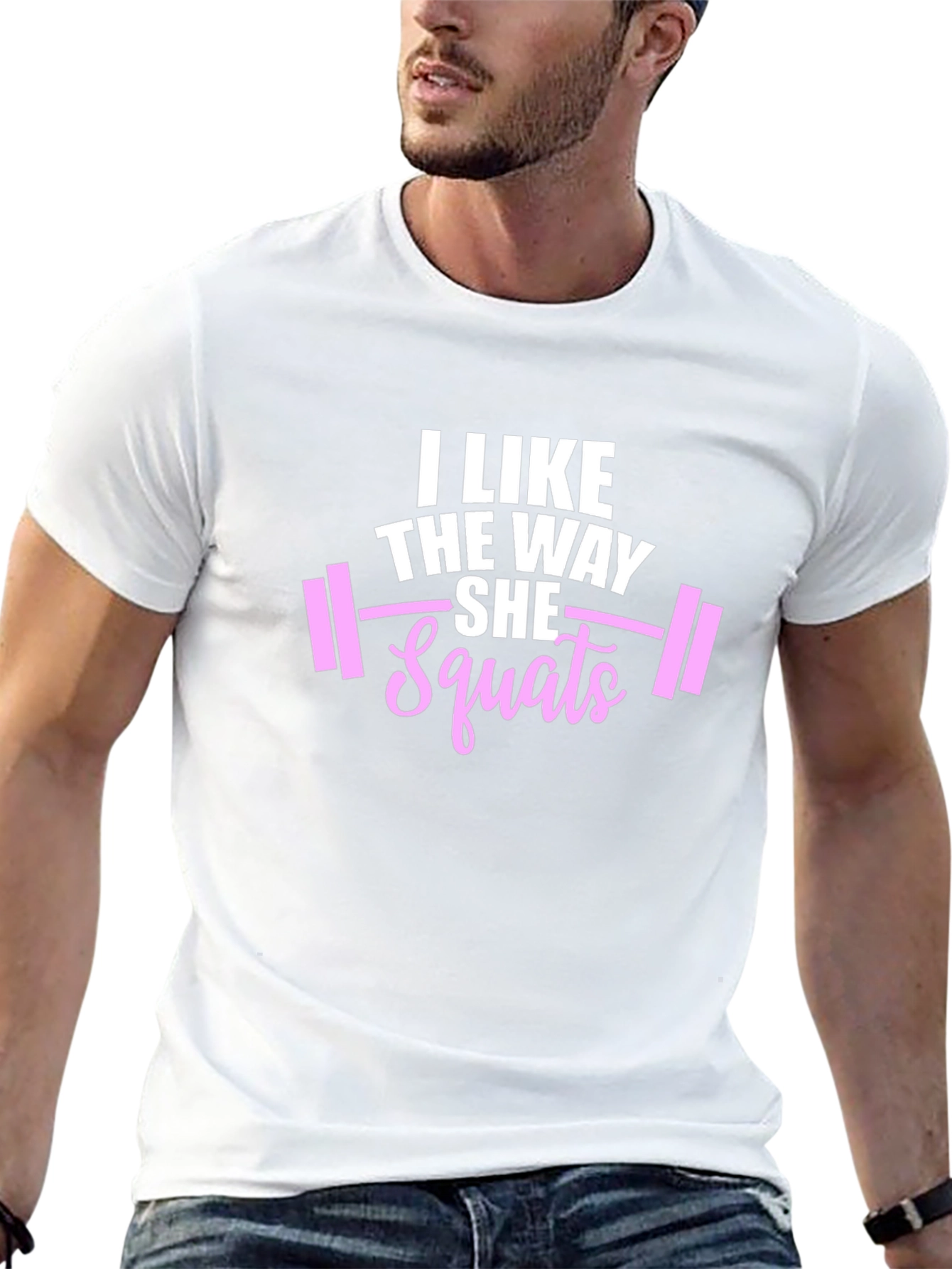 I Like The Way She Squats Black Graphic Tee