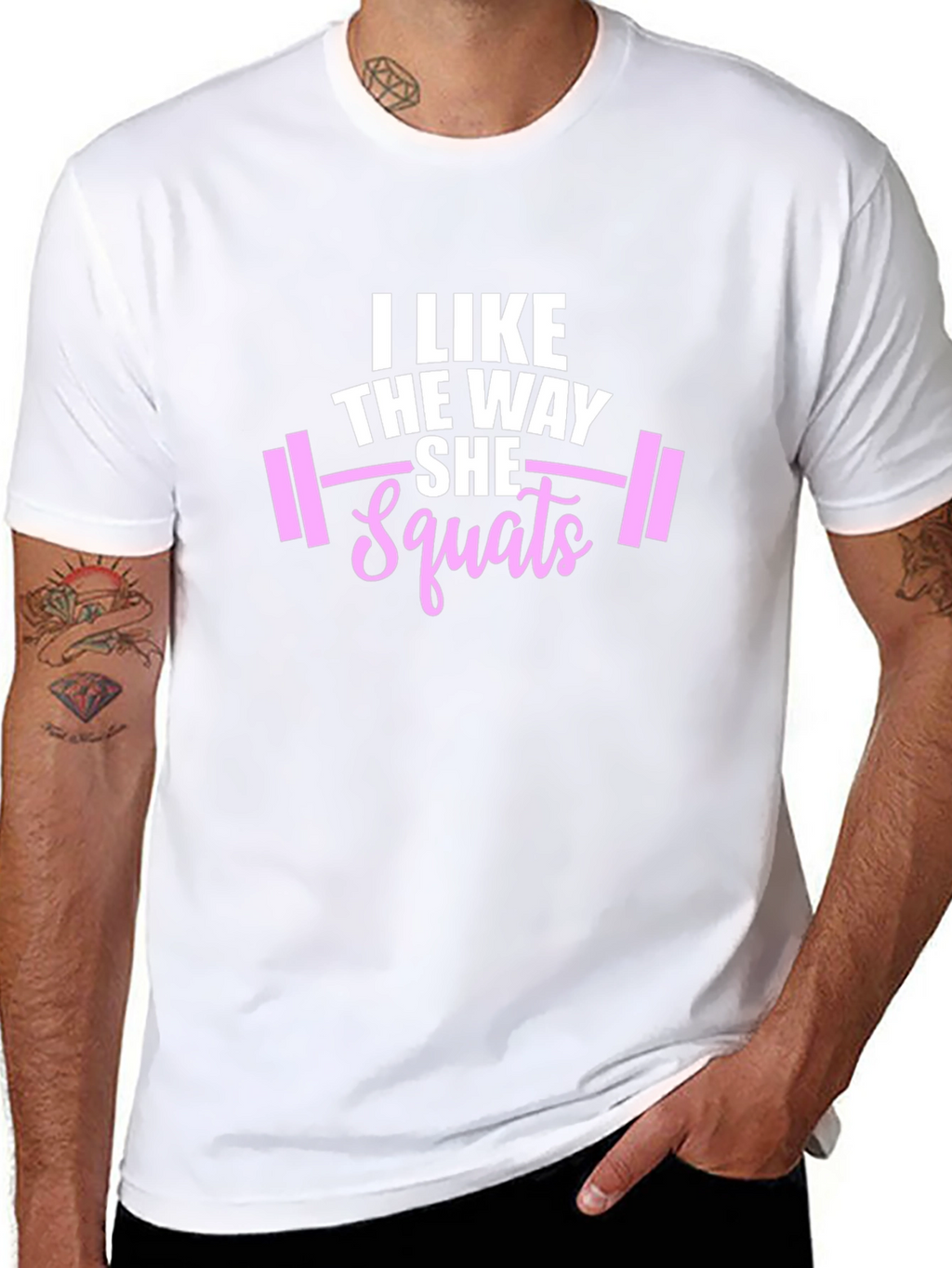 I Like The Way She Squats Black Graphic Tee