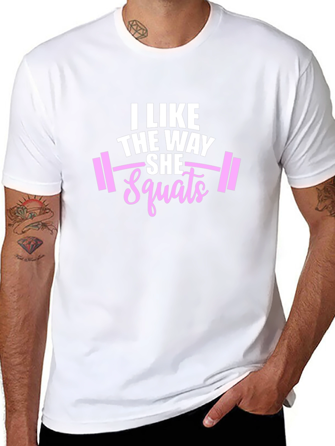 I Like The Way She Squats Black Graphic Tee