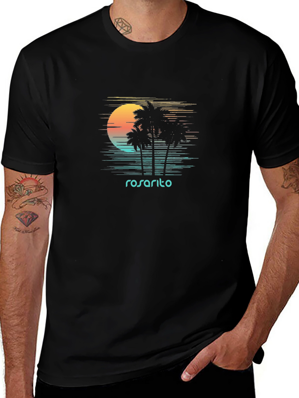 Rosarito Palm Sunset Graphic Tee