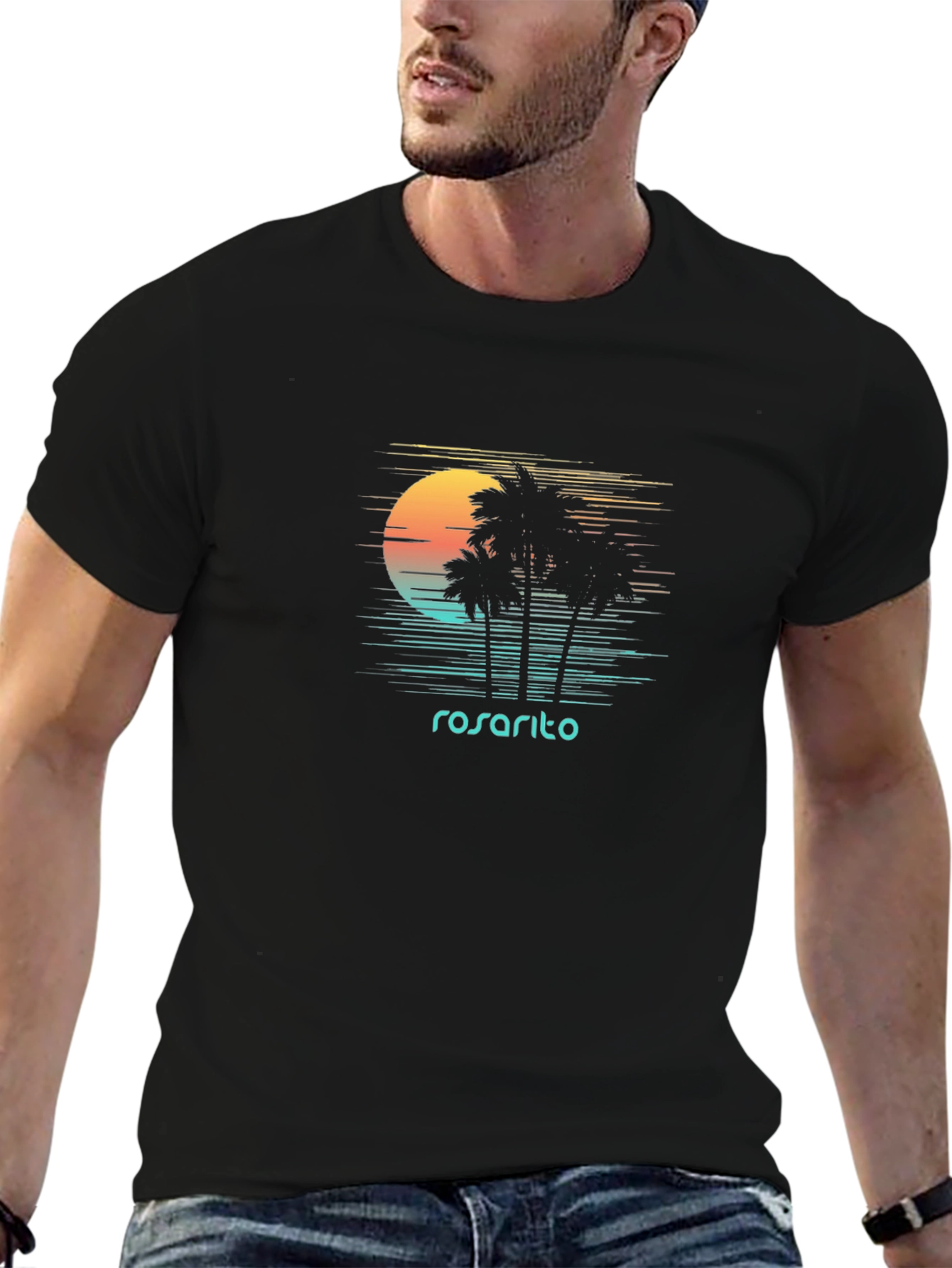 Rosarito Palm Sunset Graphic Tee