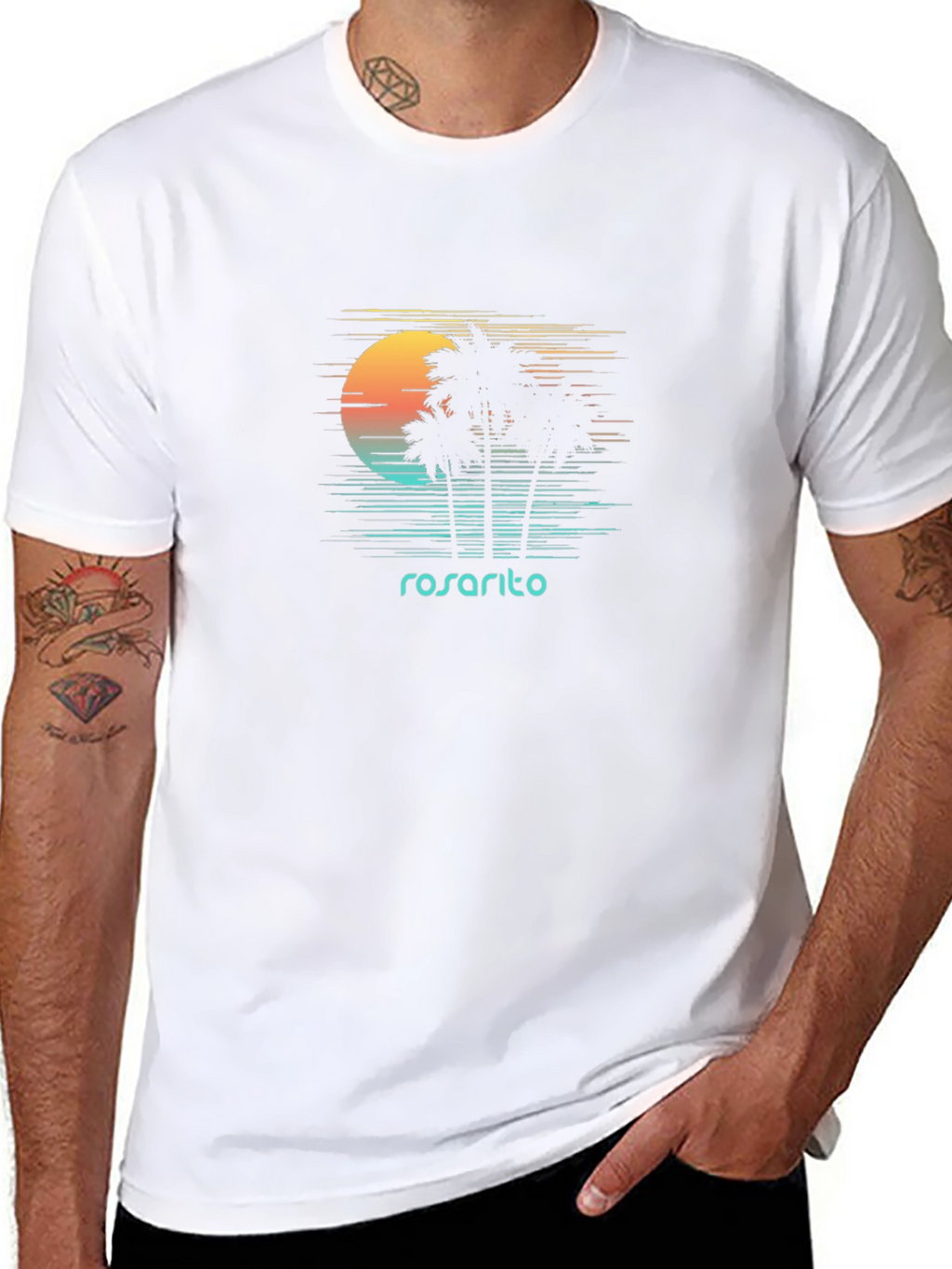 Rosarito Palm Sunset Graphic Tee