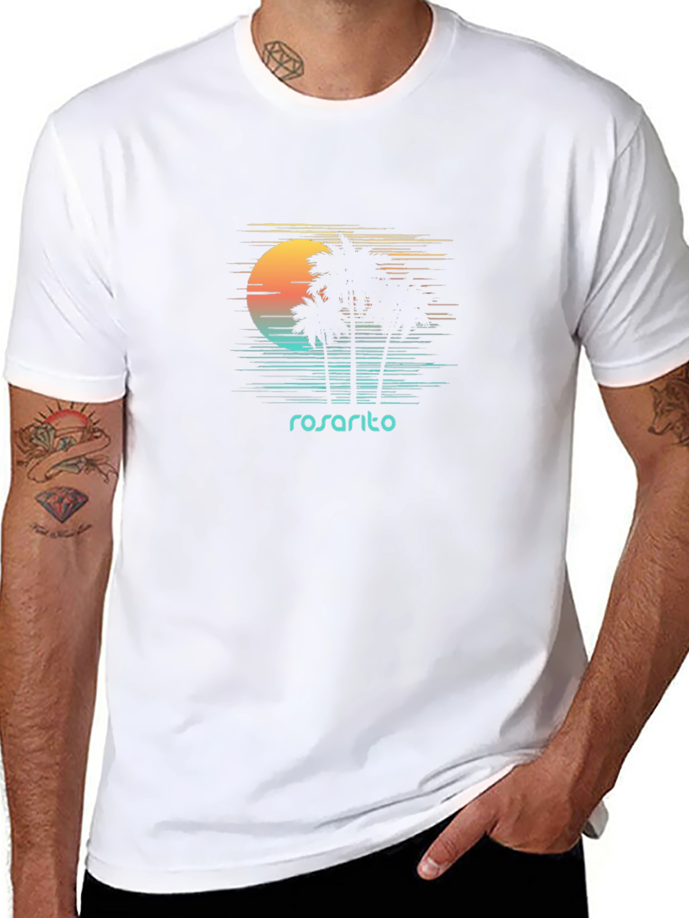 Rosarito Palm Sunset Graphic Tee
