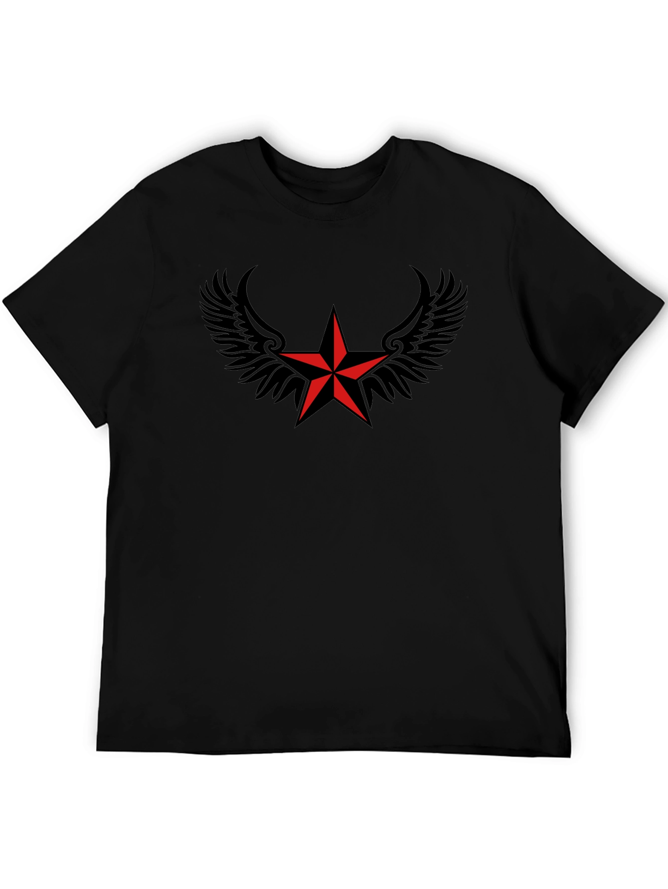 Winged Star Black T-Shirt