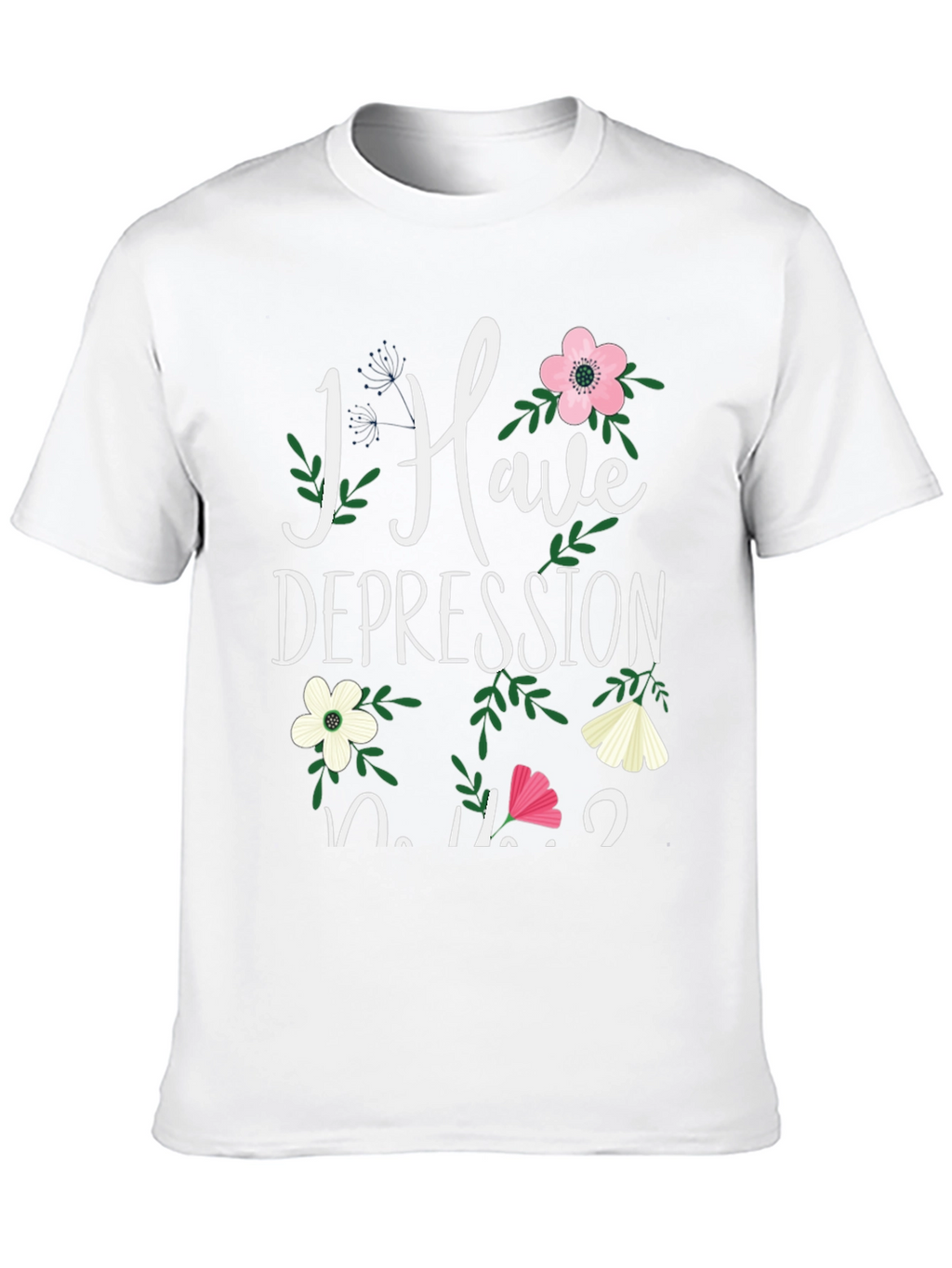 Floral Depression Awareness T-Shirt
