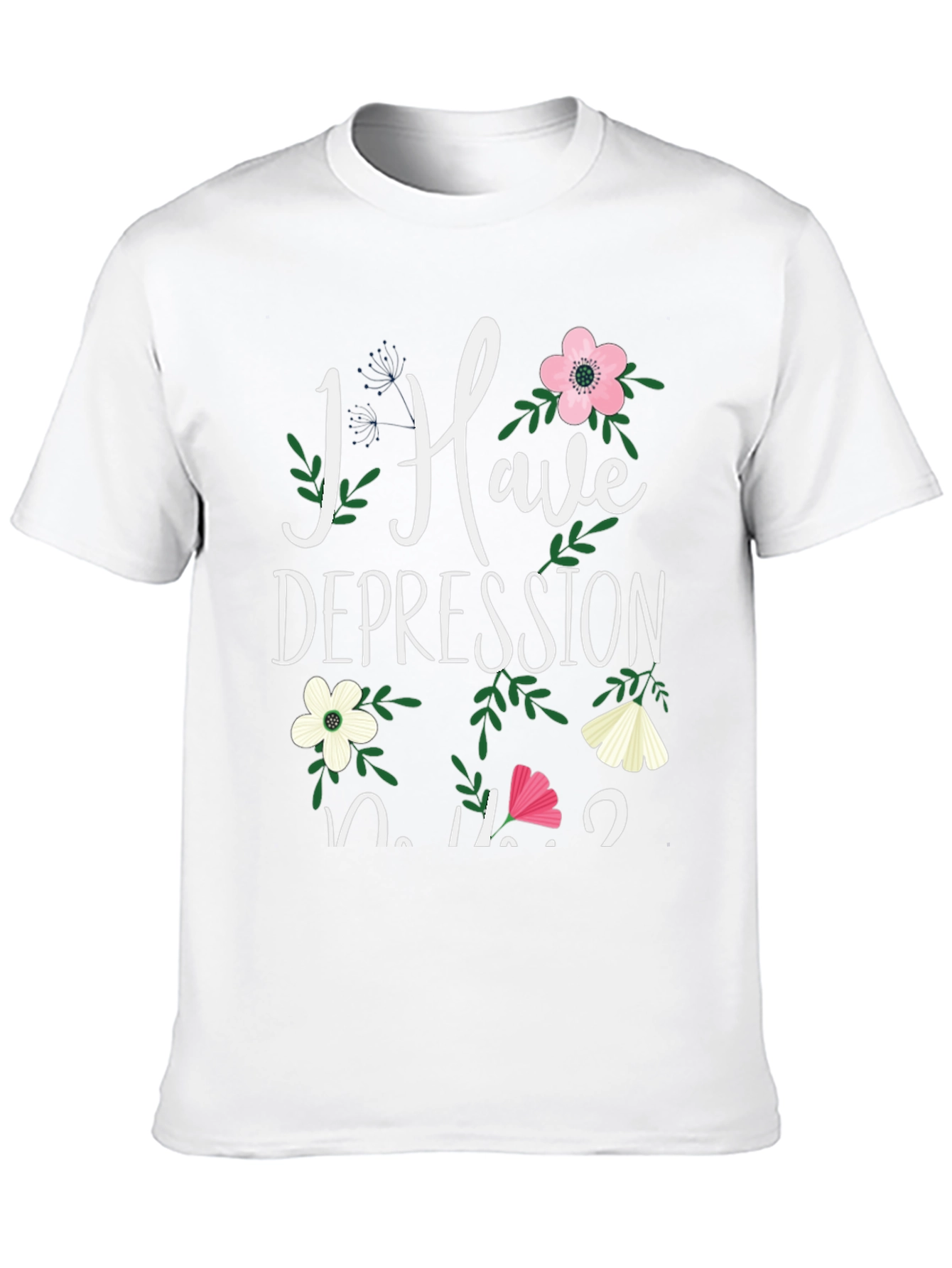 Floral Depression Awareness T-Shirt
