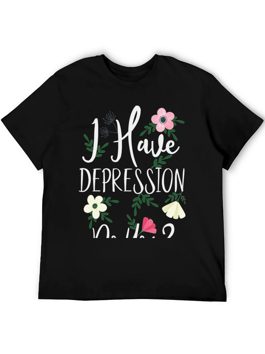 Floral Depression Awareness T-Shirt