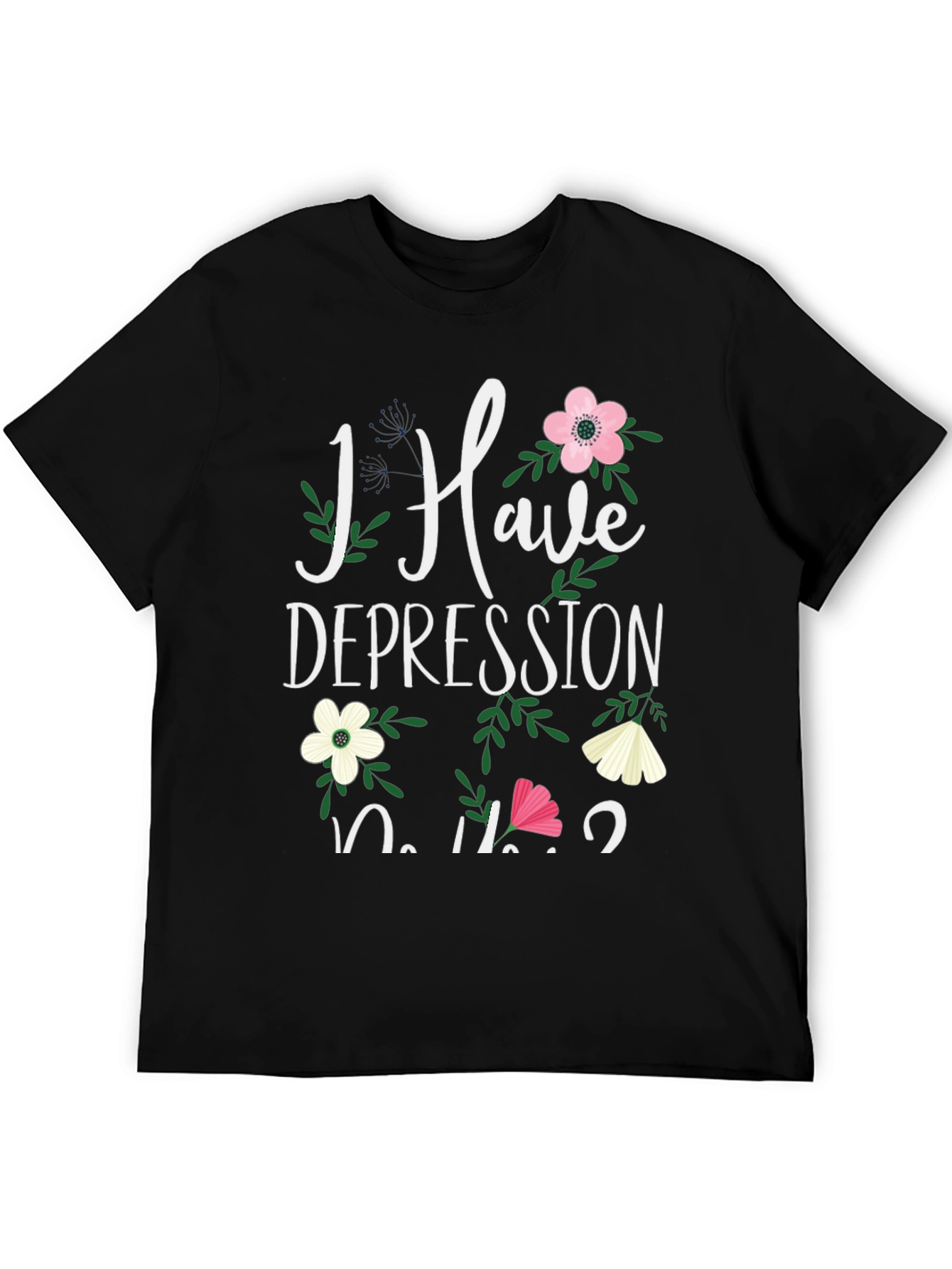Floral Depression Awareness T-Shirt