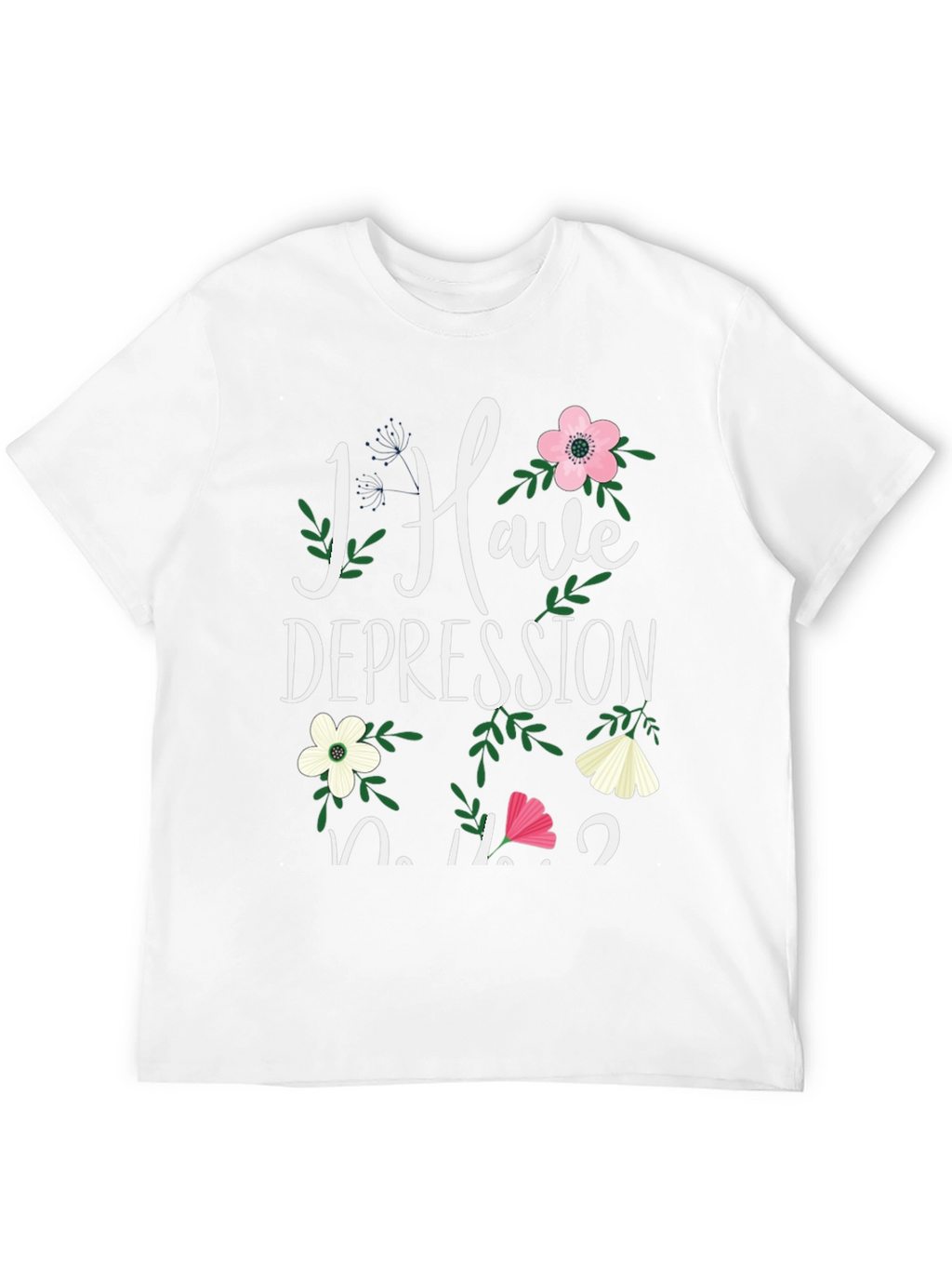 Floral Depression Awareness T-Shirt