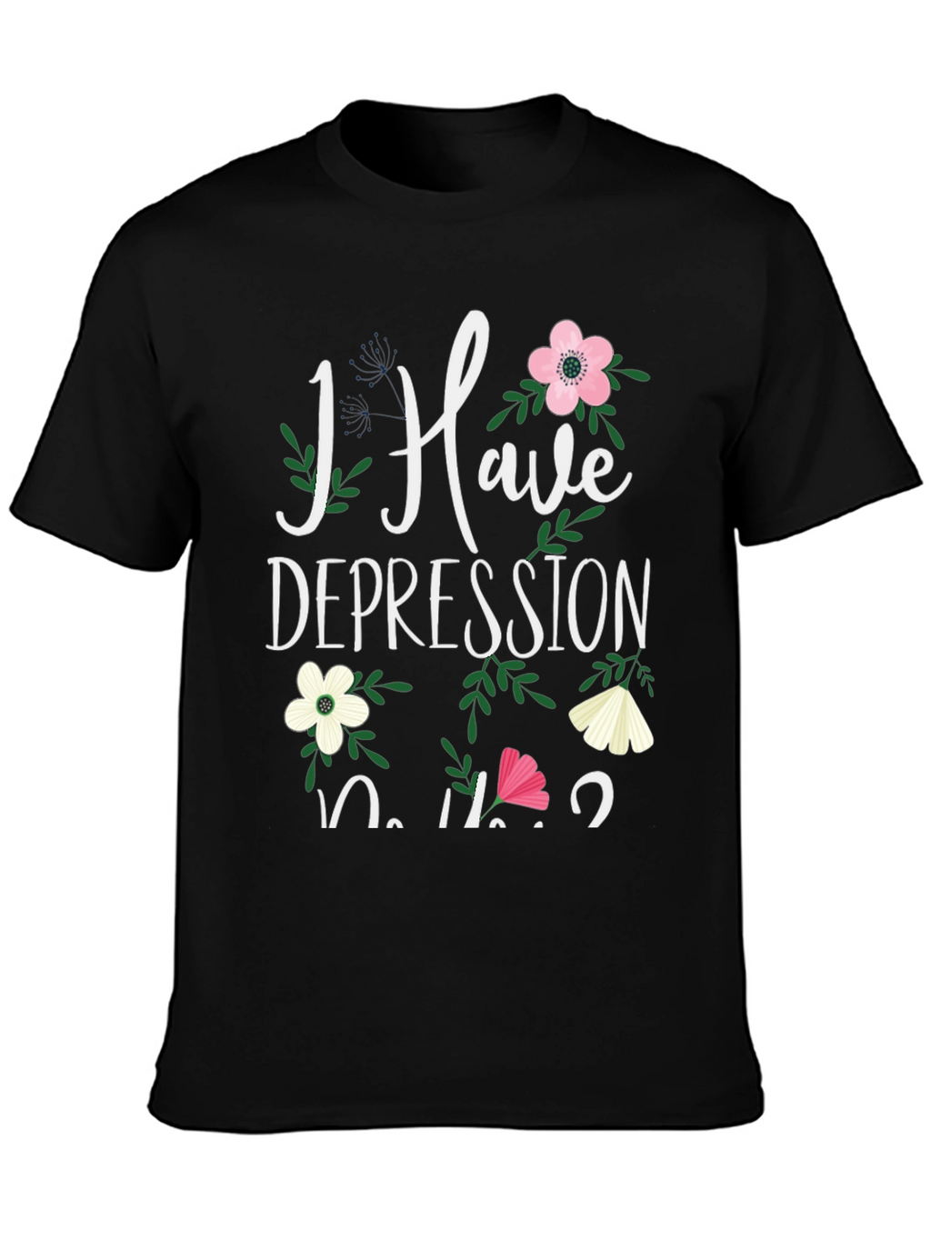 Floral Depression Awareness T-Shirt