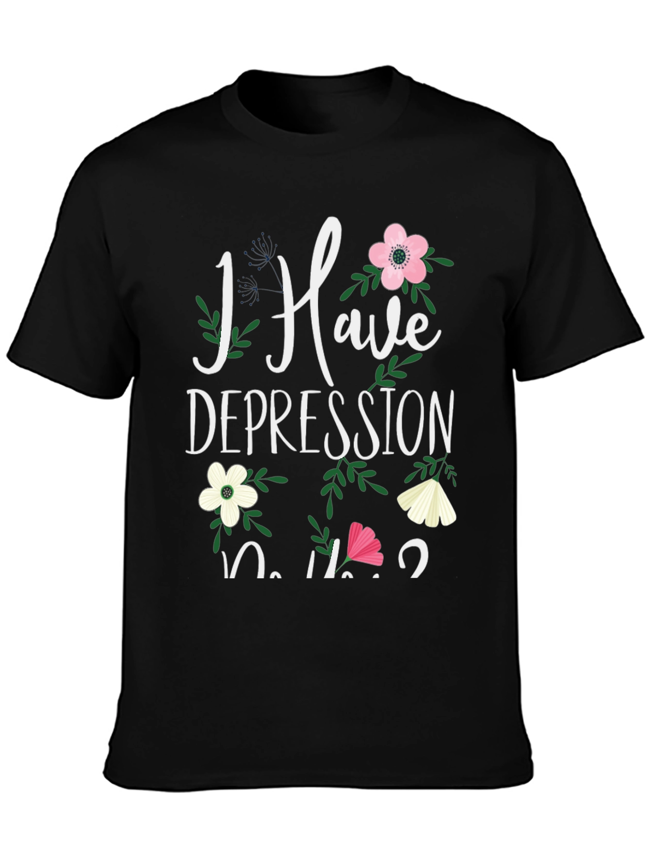 Floral Depression Awareness T-Shirt