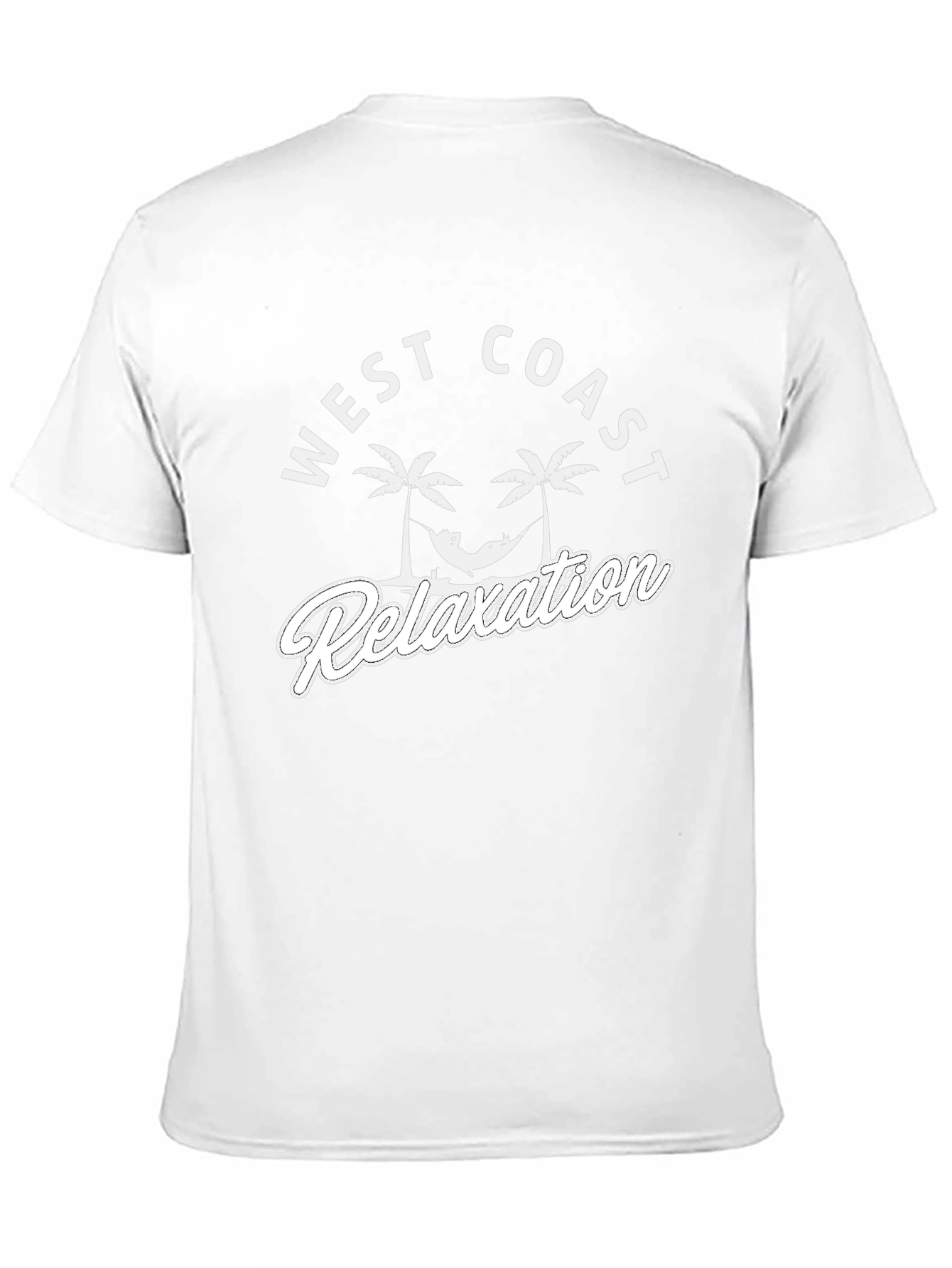 West Coast Relaxation T-Shirt - Black Cotton Tee