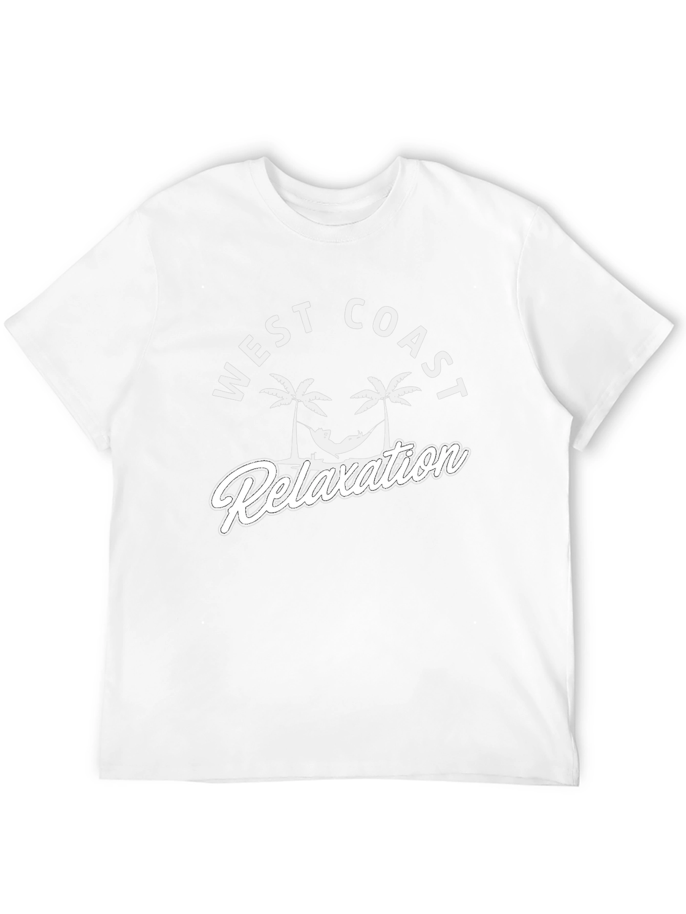 West Coast Relaxation T-Shirt - Black Cotton Tee
