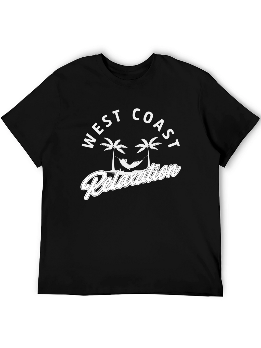 West Coast Relaxation T-Shirt - Black Cotton Tee