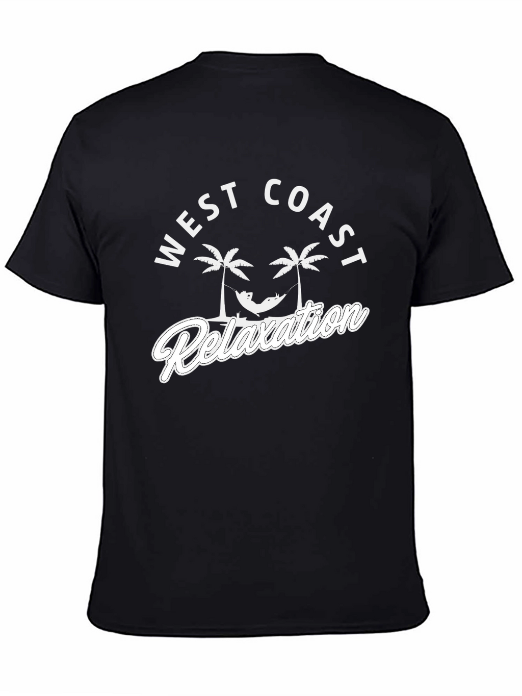 West Coast Relaxation T-Shirt - Black Cotton Tee