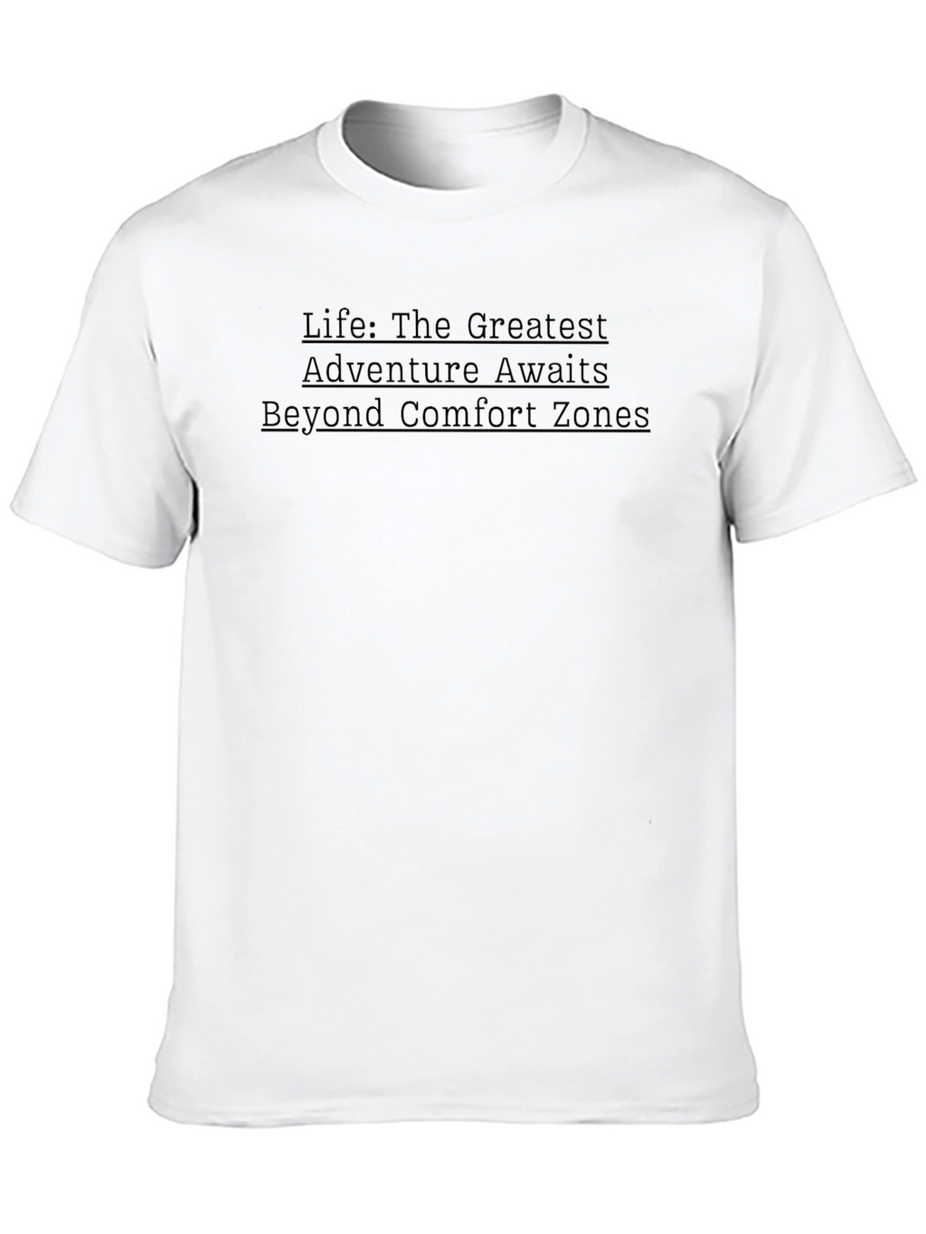 Motivational Black T-Shirt - Life Adventure