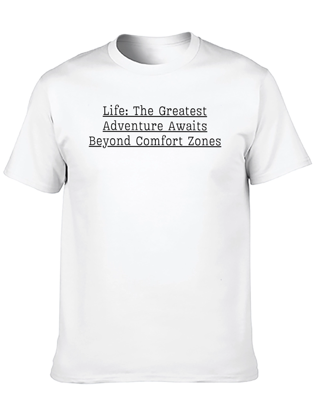 Motivational Black T-Shirt - Life Adventure