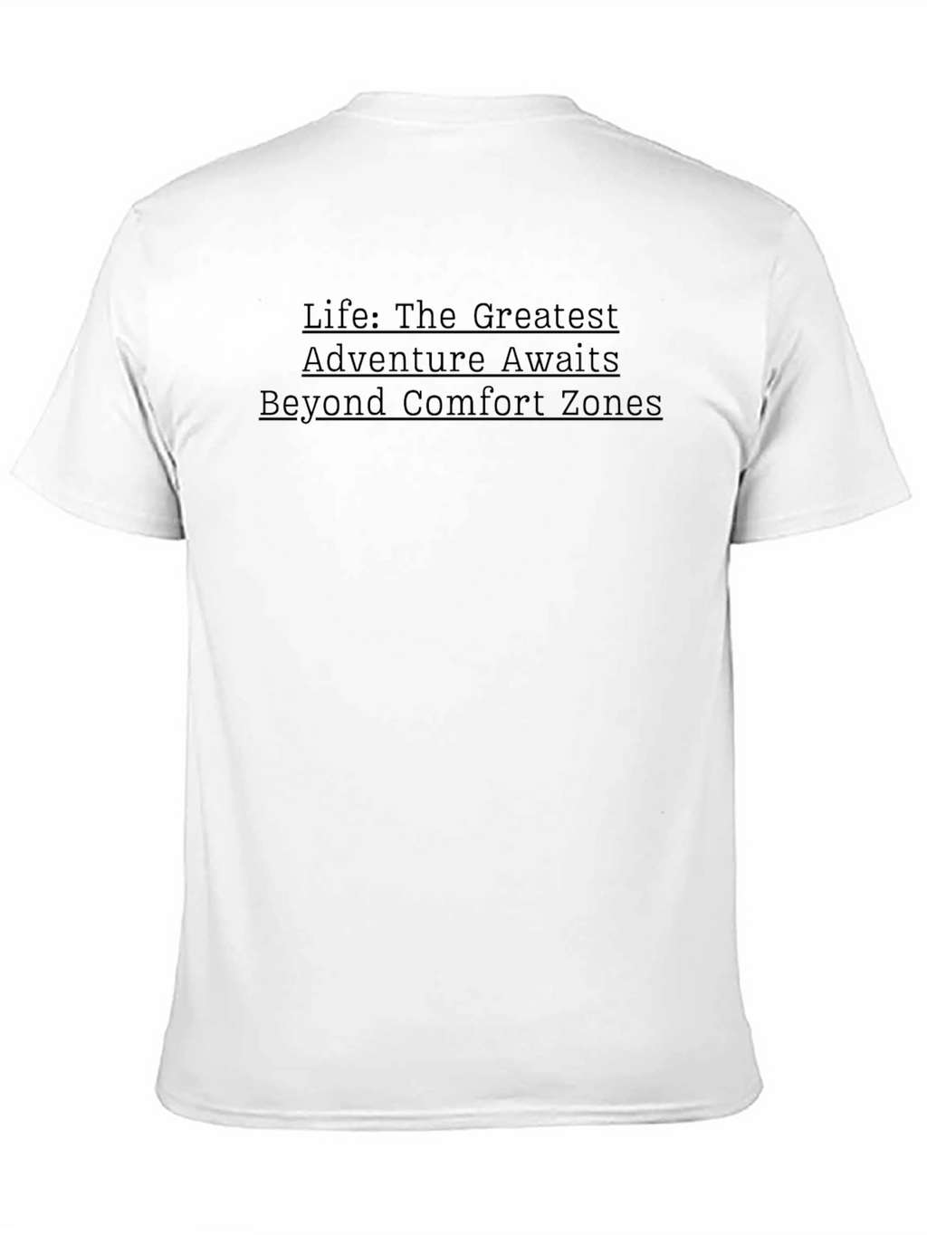 Motivational Black T-Shirt - Life Adventure