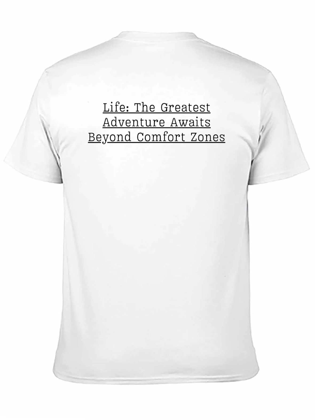 Motivational Black T-Shirt - Life Adventure