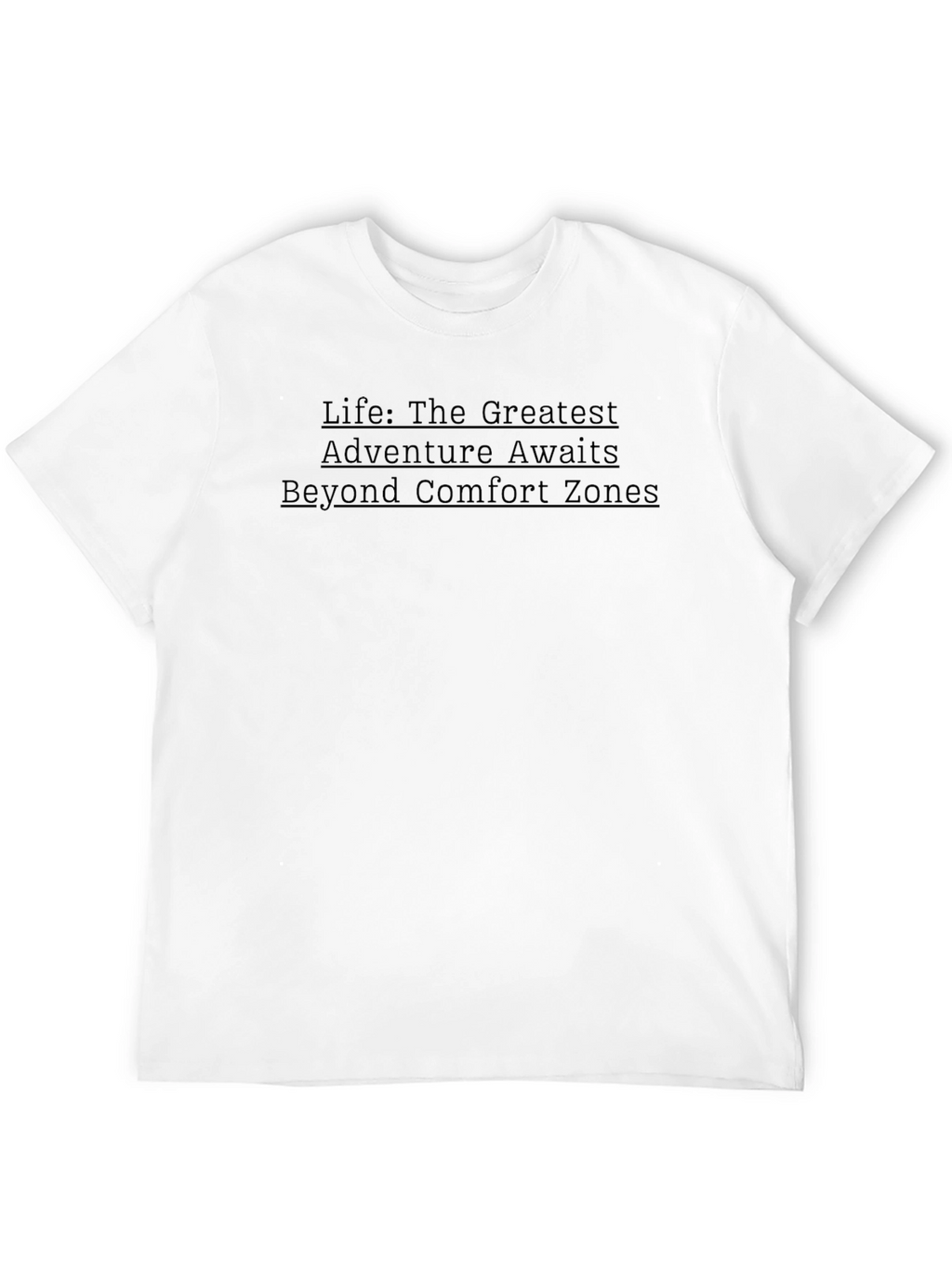 Motivational Black T-Shirt - Life Adventure