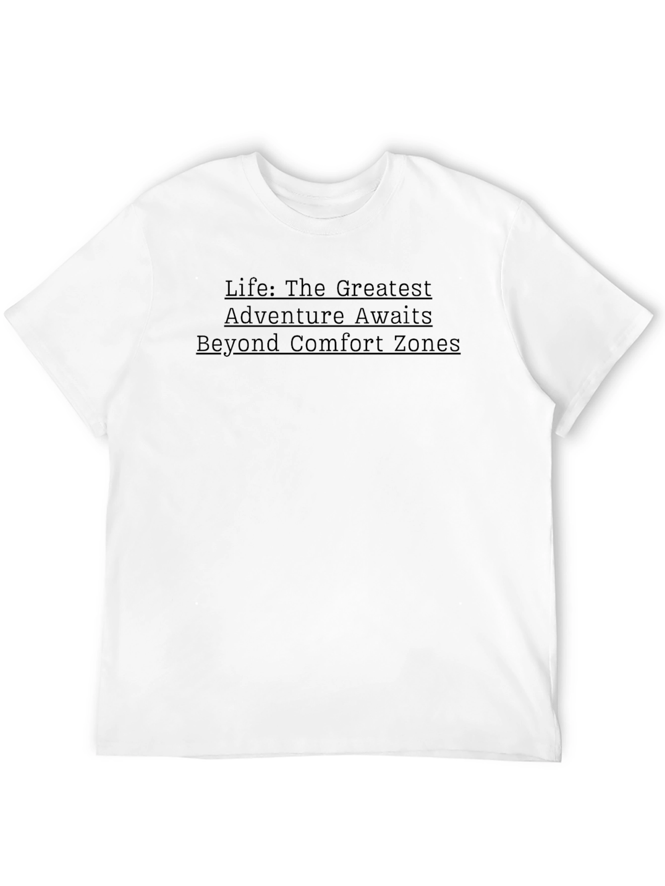 Motivational Black T-Shirt - Life Adventure