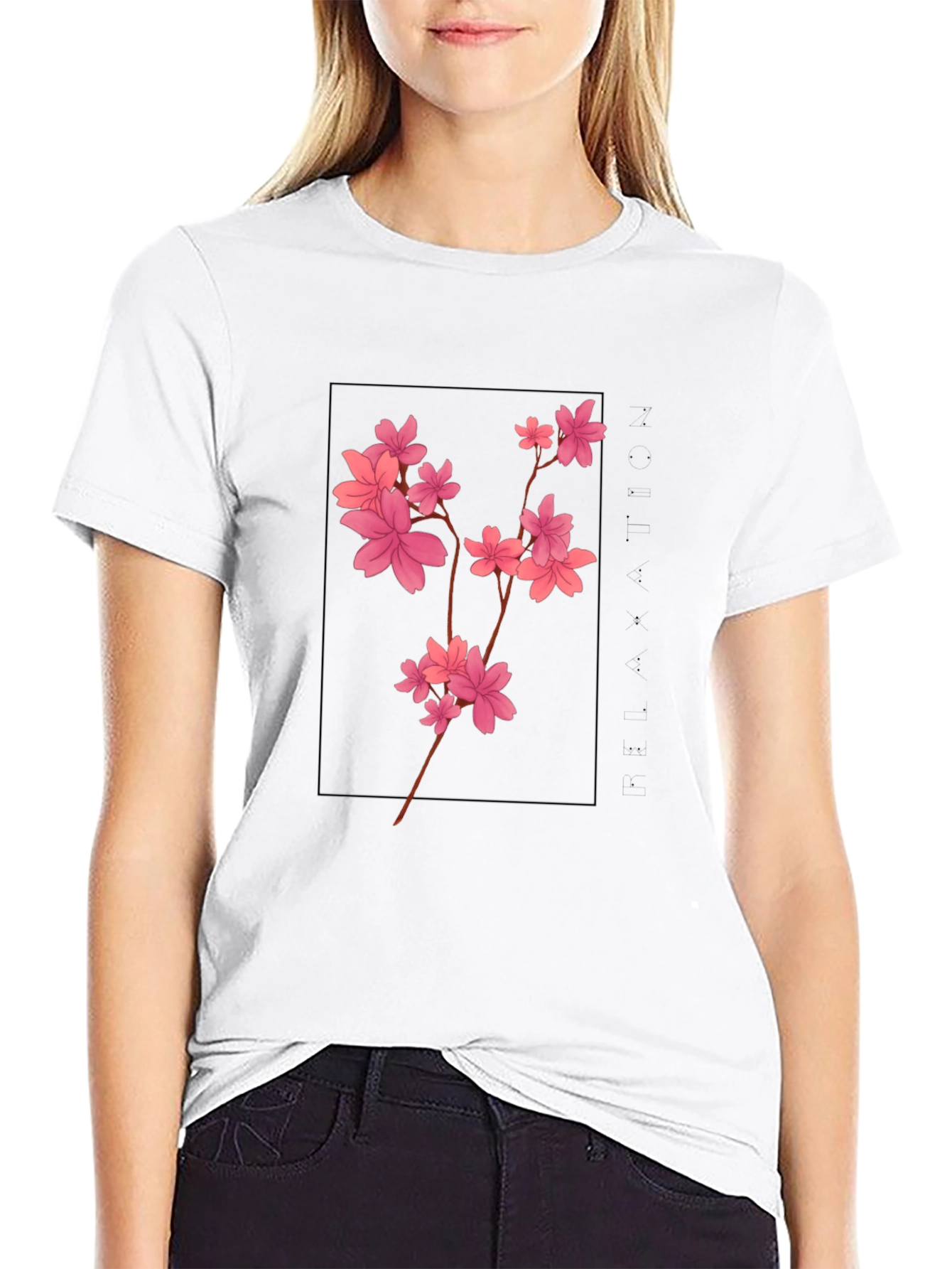 Cherry Blossom T-Shirt - Black Graphic Tee