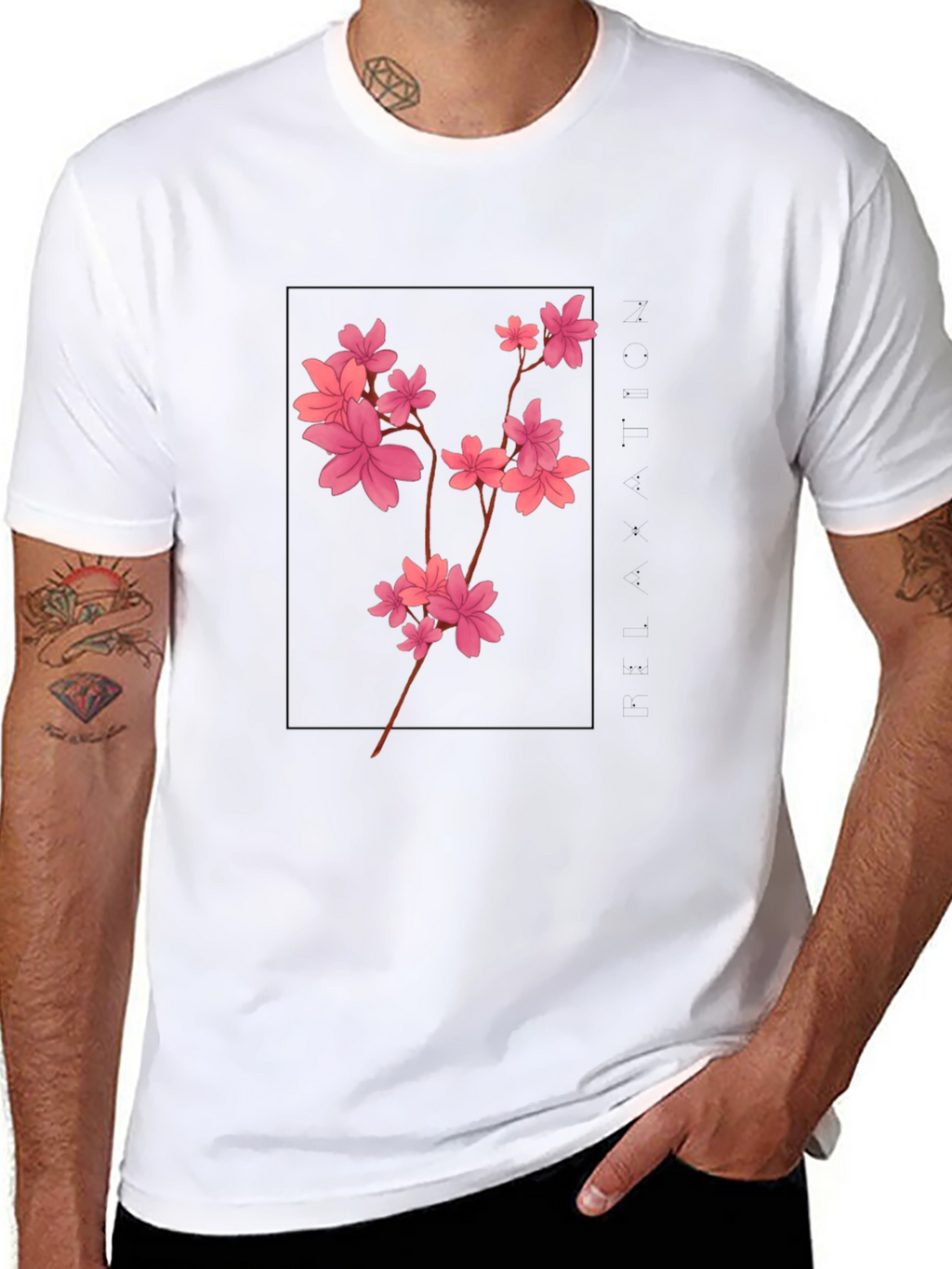 Cherry Blossom T-Shirt - Black Graphic Tee