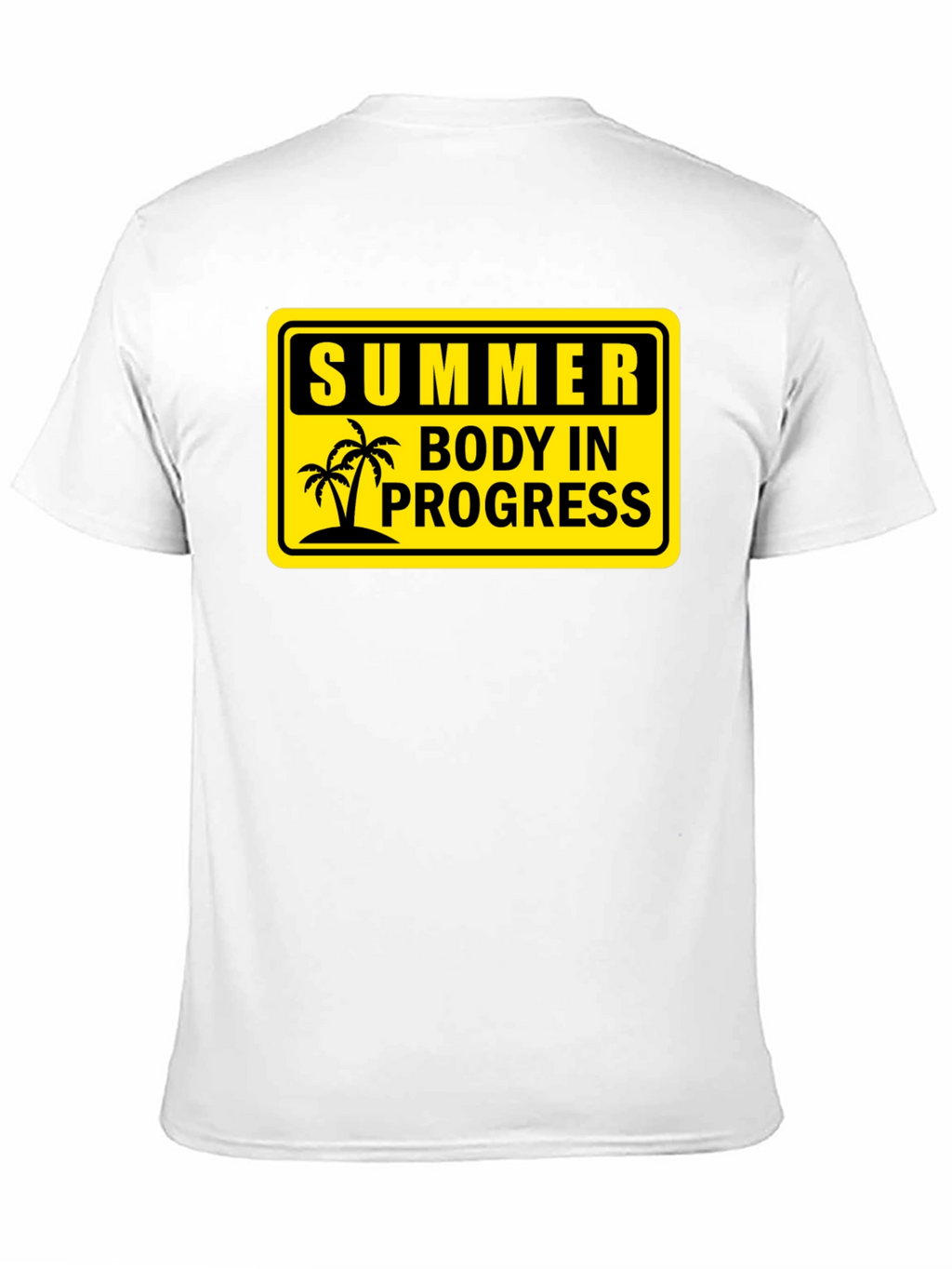 Summer Body in Progress Black Graphic T-Shirt