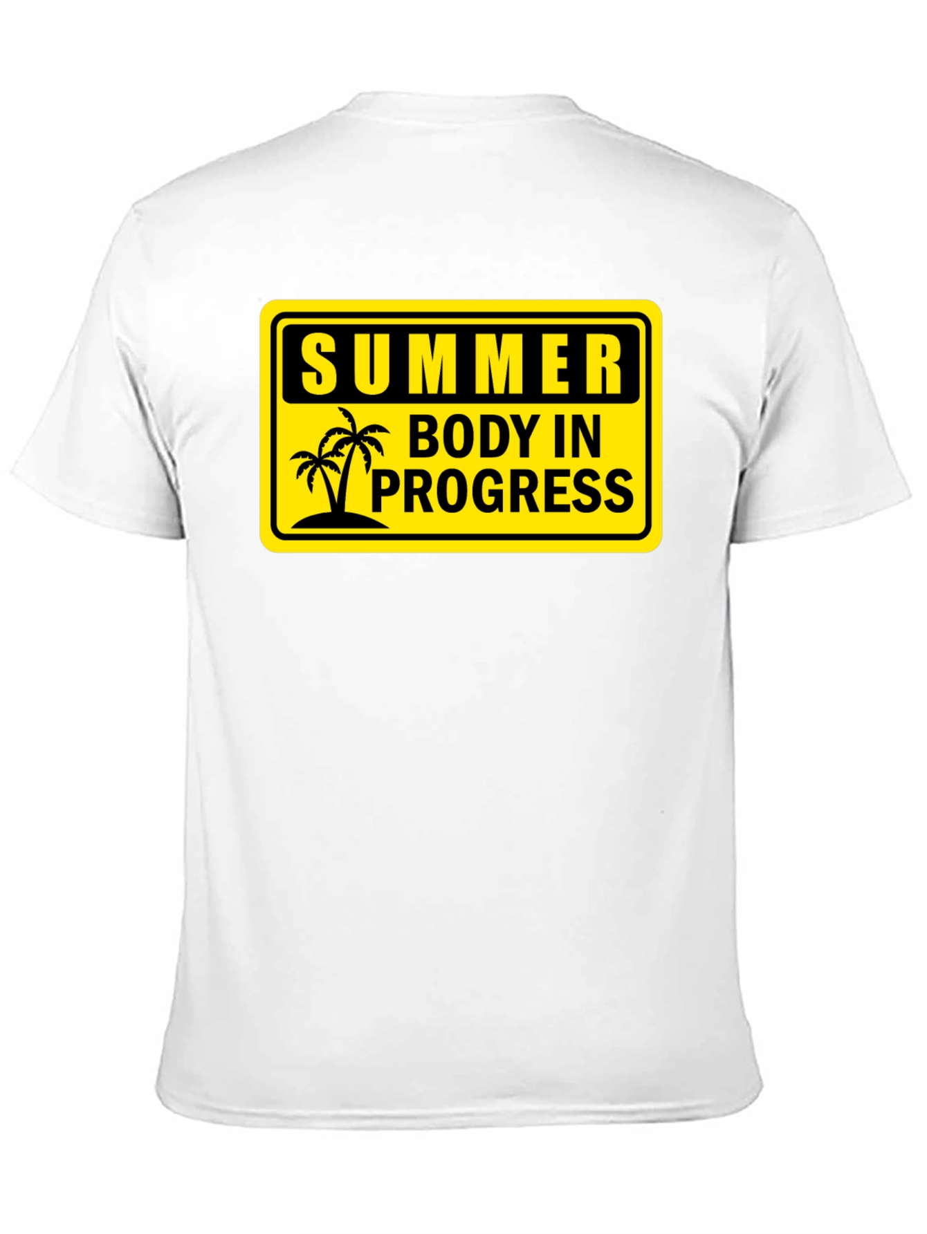 Summer Body in Progress Black Graphic T-Shirt