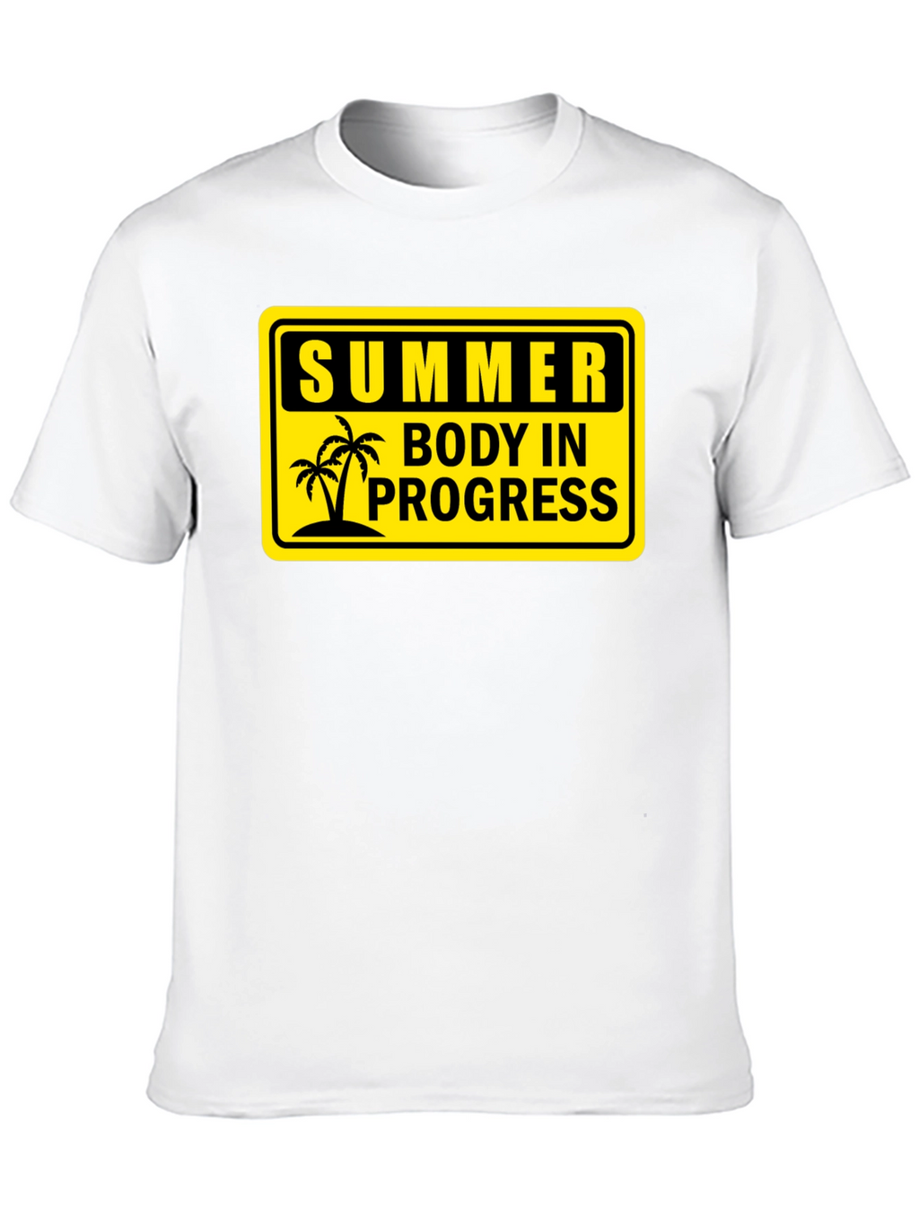 Summer Body in Progress Black Graphic T-Shirt