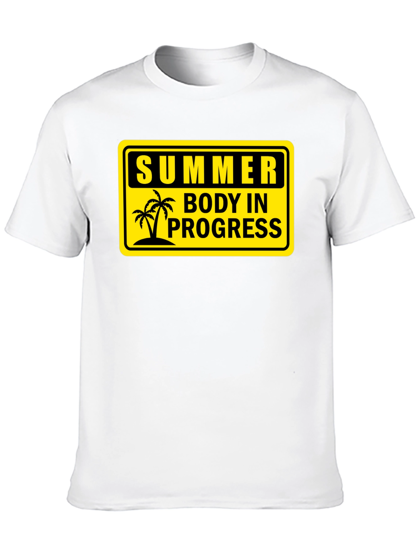 Summer Body in Progress Black Graphic T-Shirt