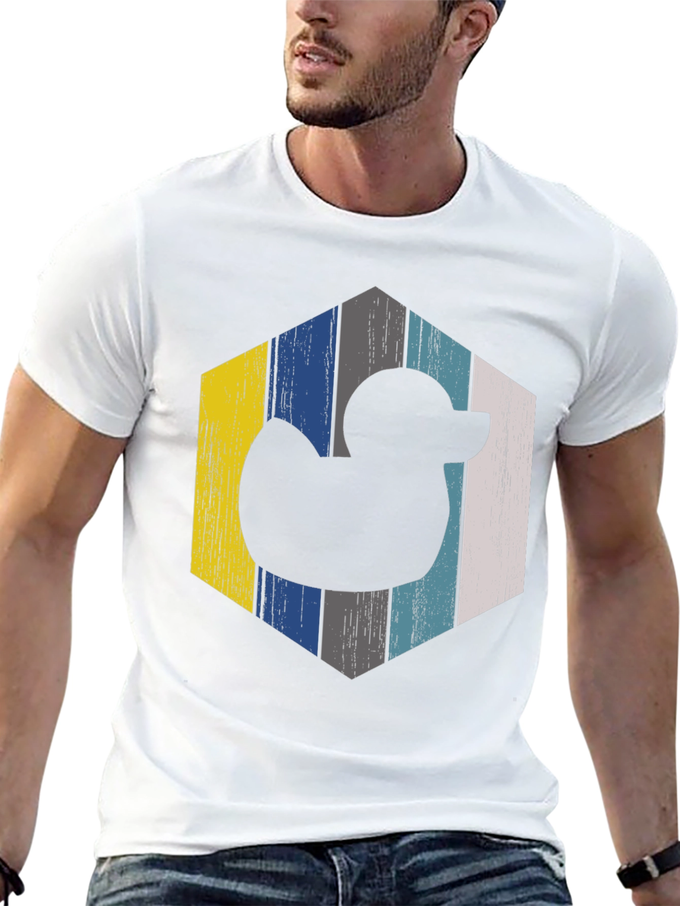 Retro Duck Hexagon T-Shirt