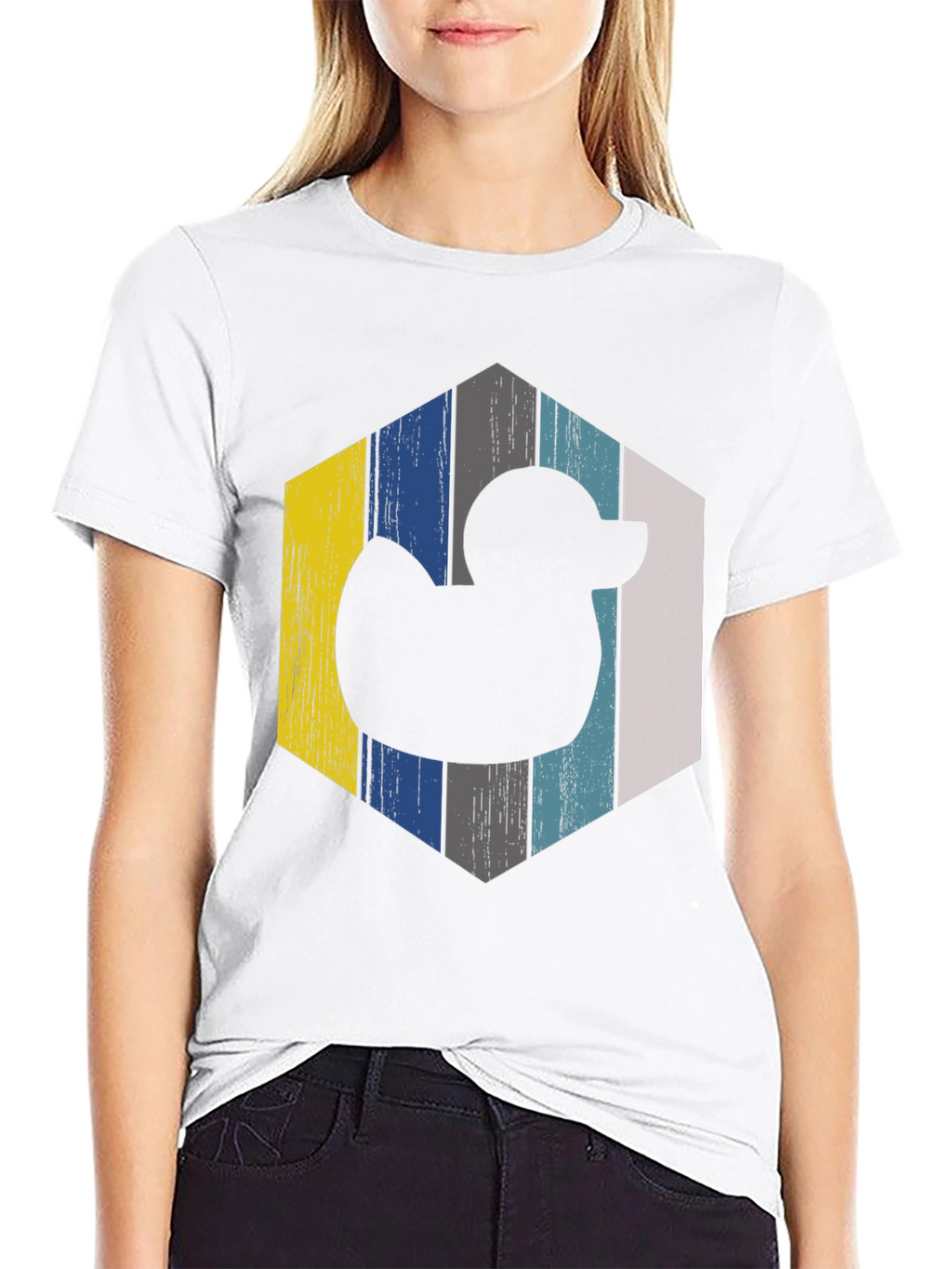 Retro Duck Hexagon T-Shirt