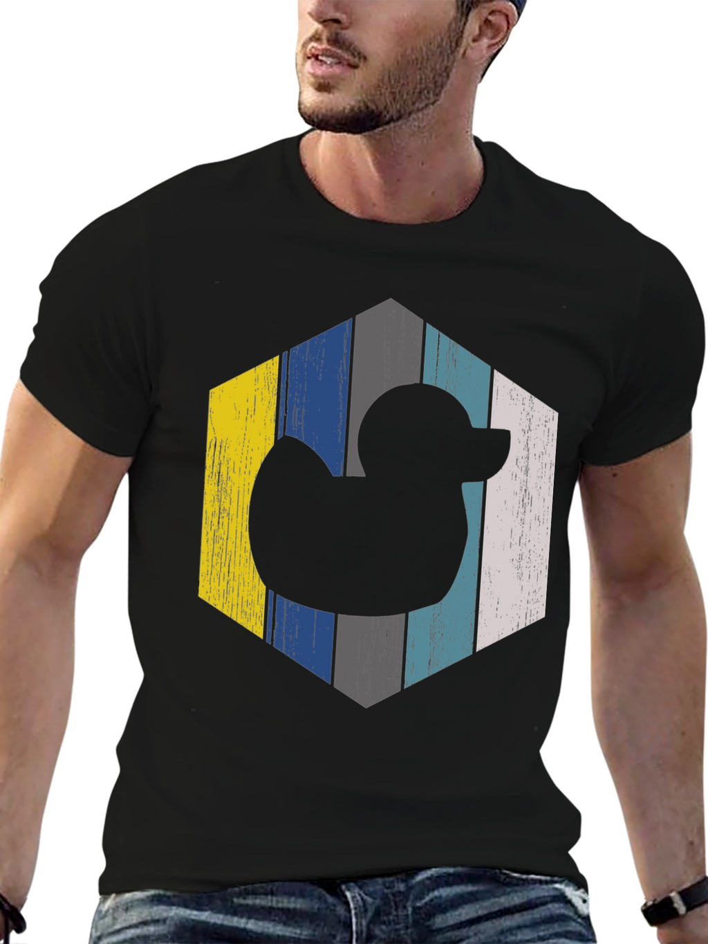 Retro Duck Hexagon T-Shirt