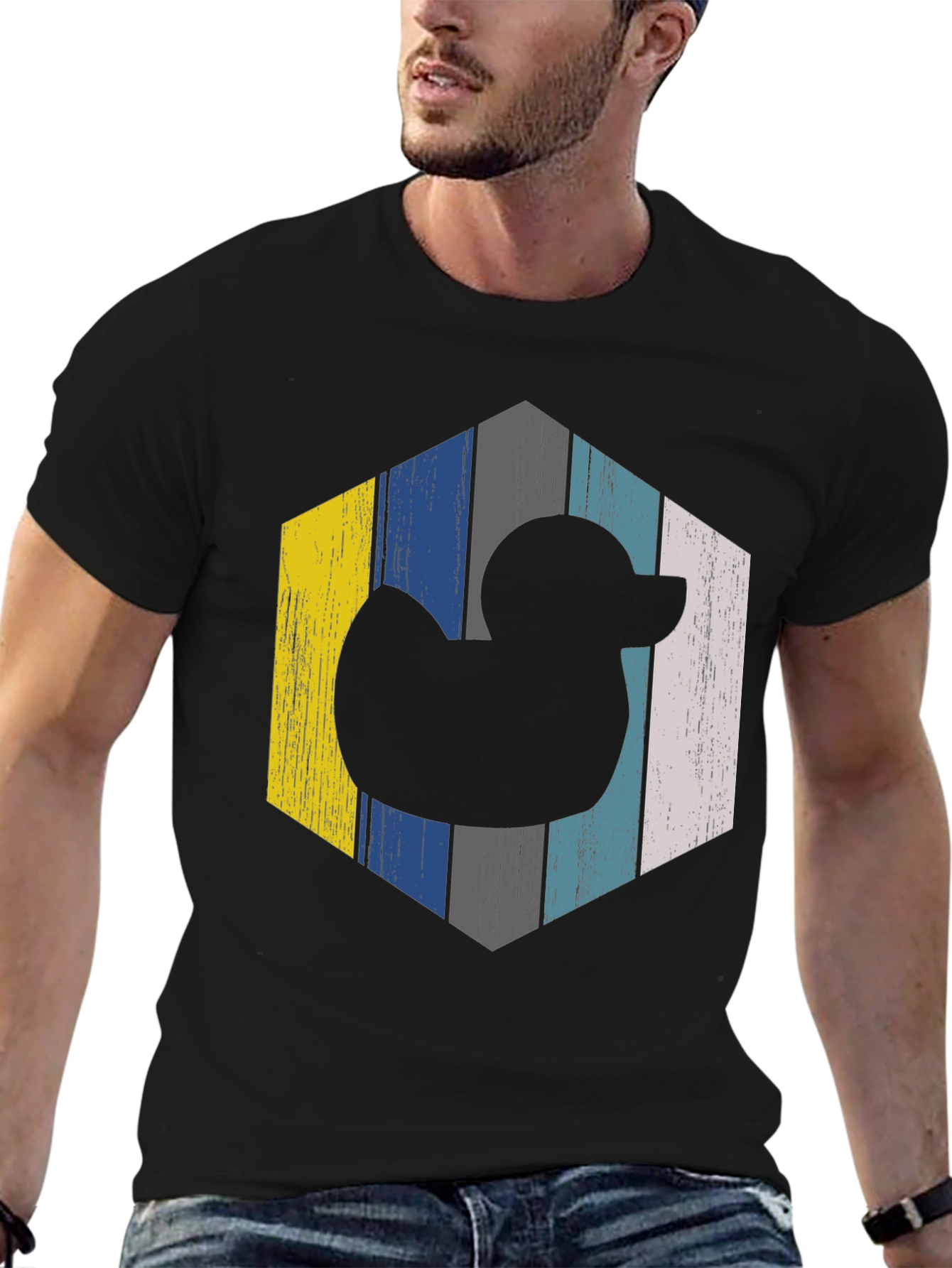 Retro Duck Hexagon T-Shirt