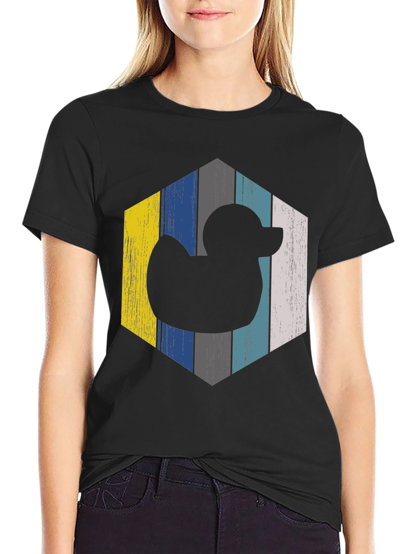 Retro Duck Hexagon T-Shirt