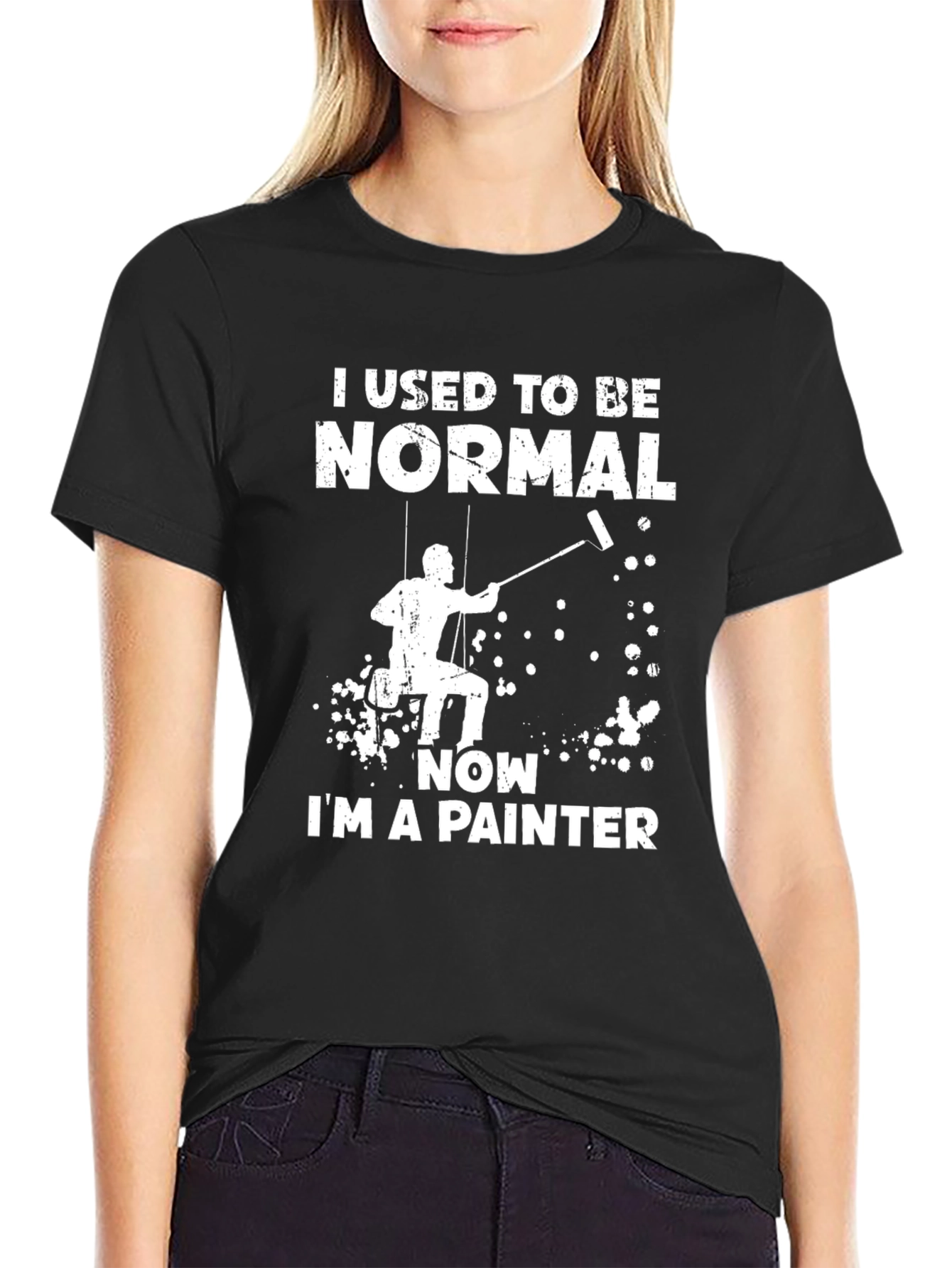 I Used to be Normal Painter T-Shirt - Black