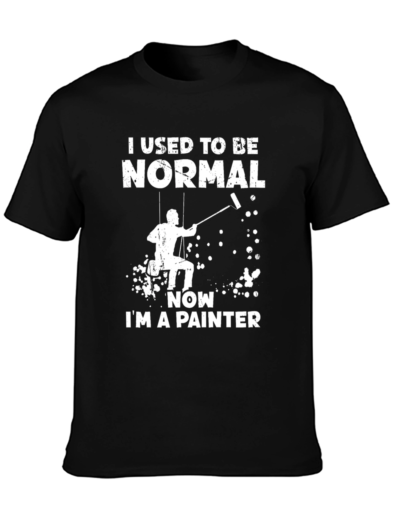 I Used to be Normal Painter T-Shirt - Black