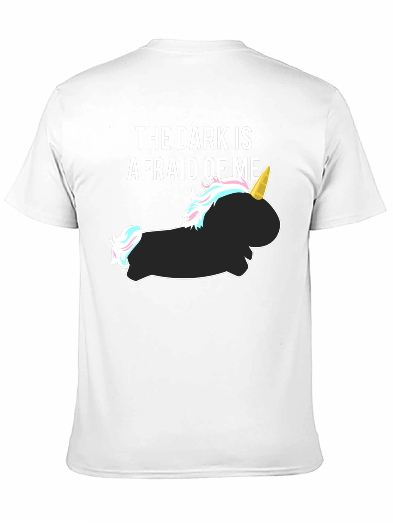 The Dark Is Afraid of Me Funny Unicorn T-Shirt