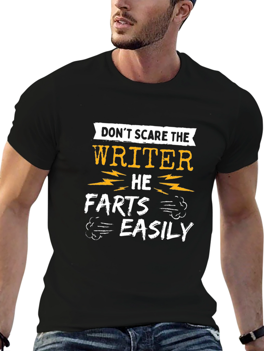 Writer Humor T-Shirt: Dont Scare the Writer!
