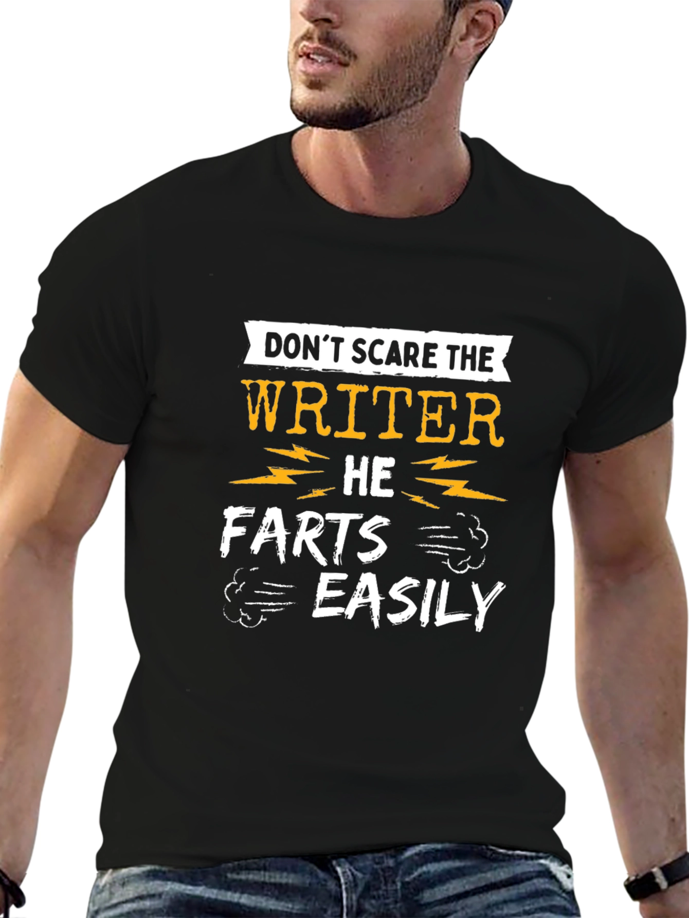 Writer Humor T-Shirt: Dont Scare the Writer!