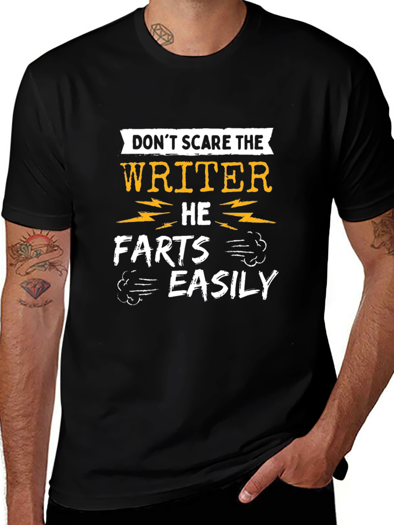 Writer Humor T-Shirt: Dont Scare the Writer!
